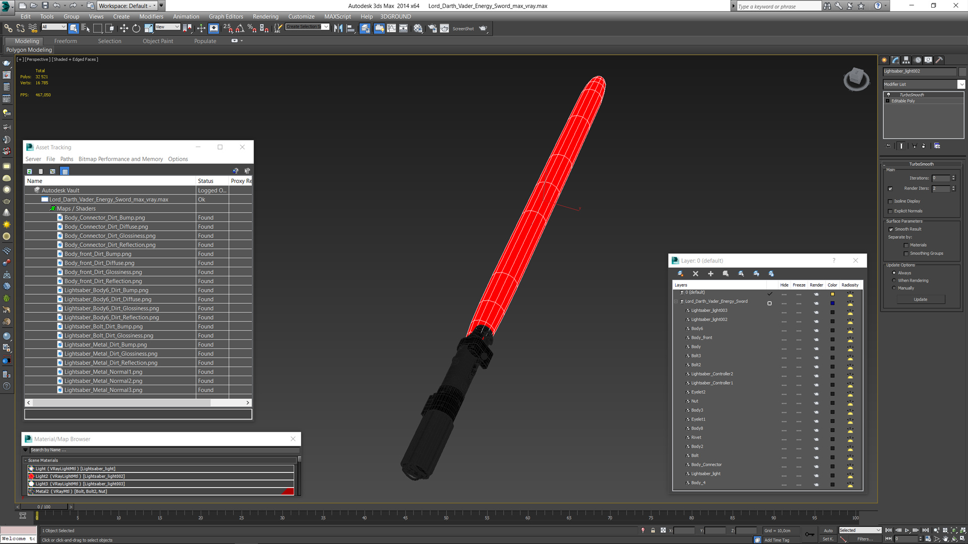 Lord Darth Vader Energy Sword 3D model