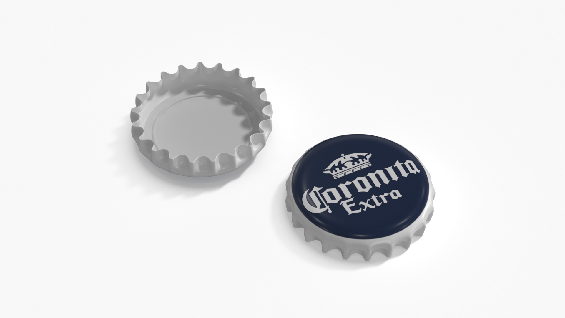 3D model Empty Glass Corona Beer Bottle 12oz