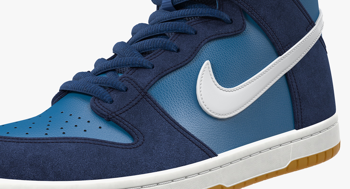 3D model Skateboarding Shoe Nike SB Dunk High Pro Blue