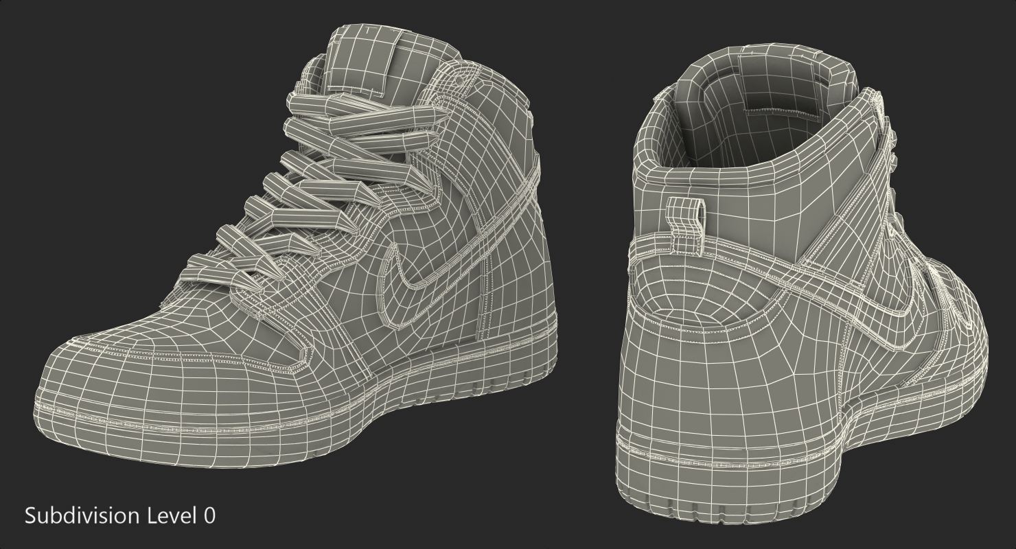 3D model Skateboarding Shoe Nike SB Dunk High Pro Blue