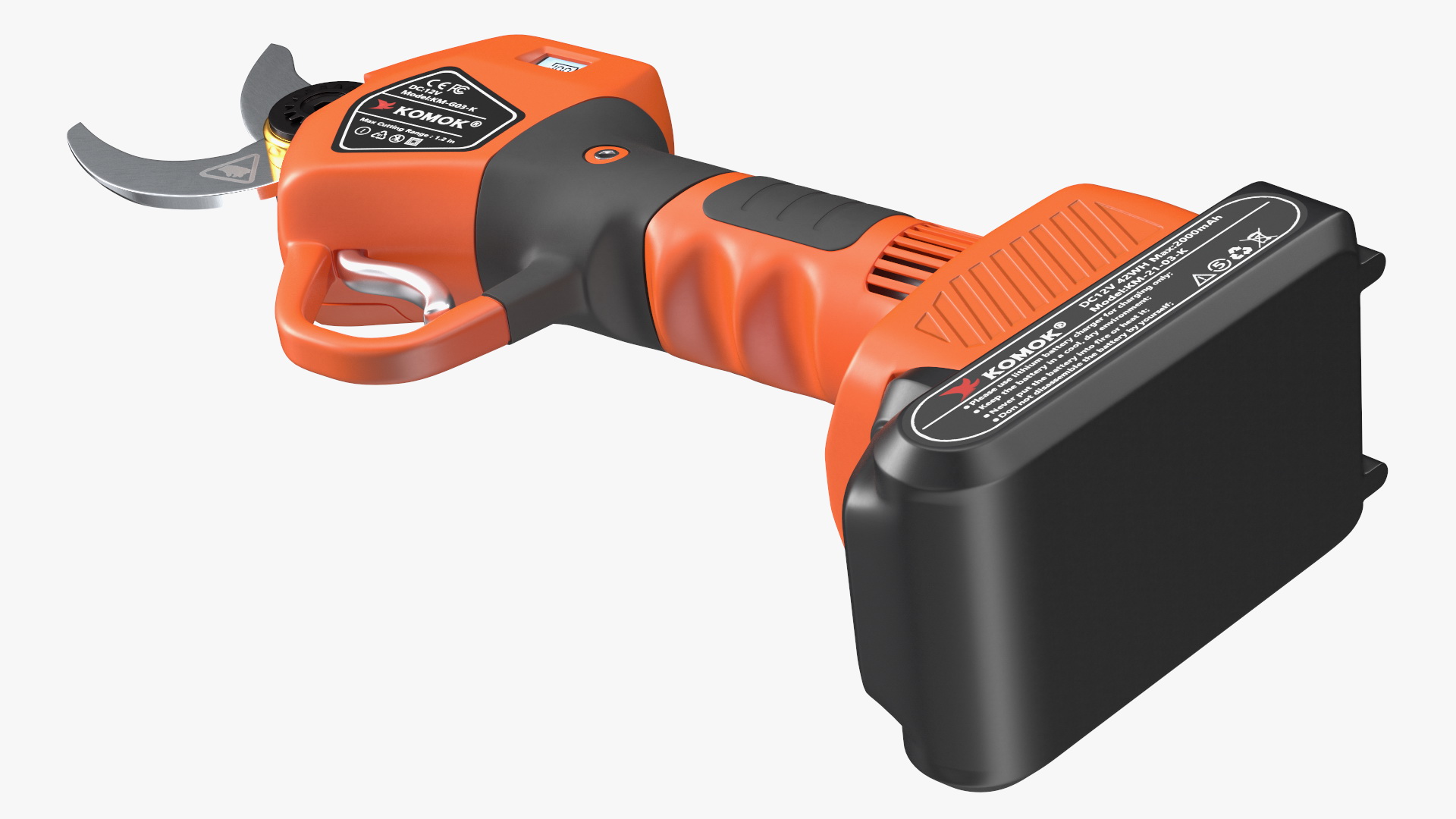 3D Orange Komok Cordless Pruner model