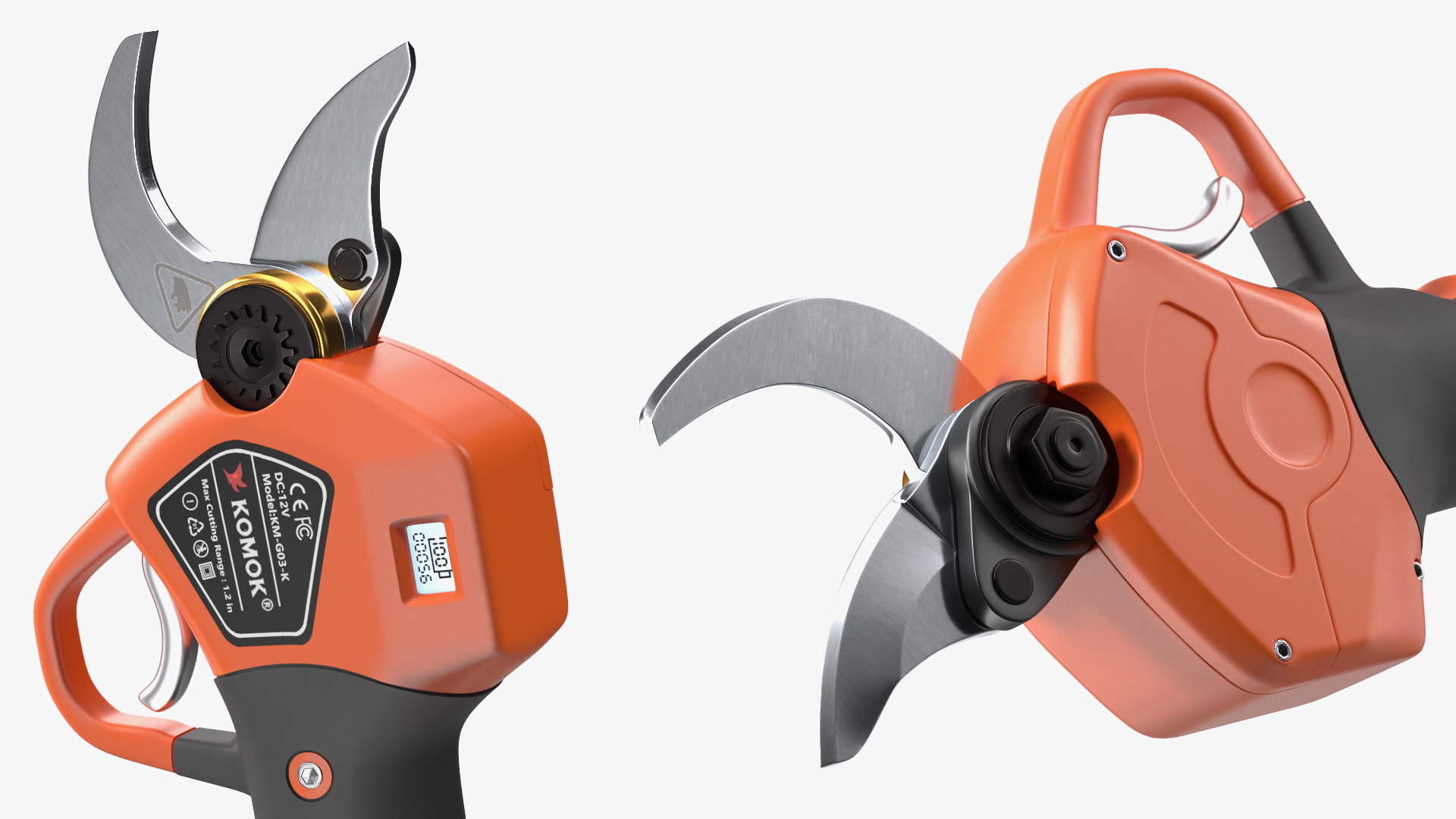 3D Orange Komok Cordless Pruner model