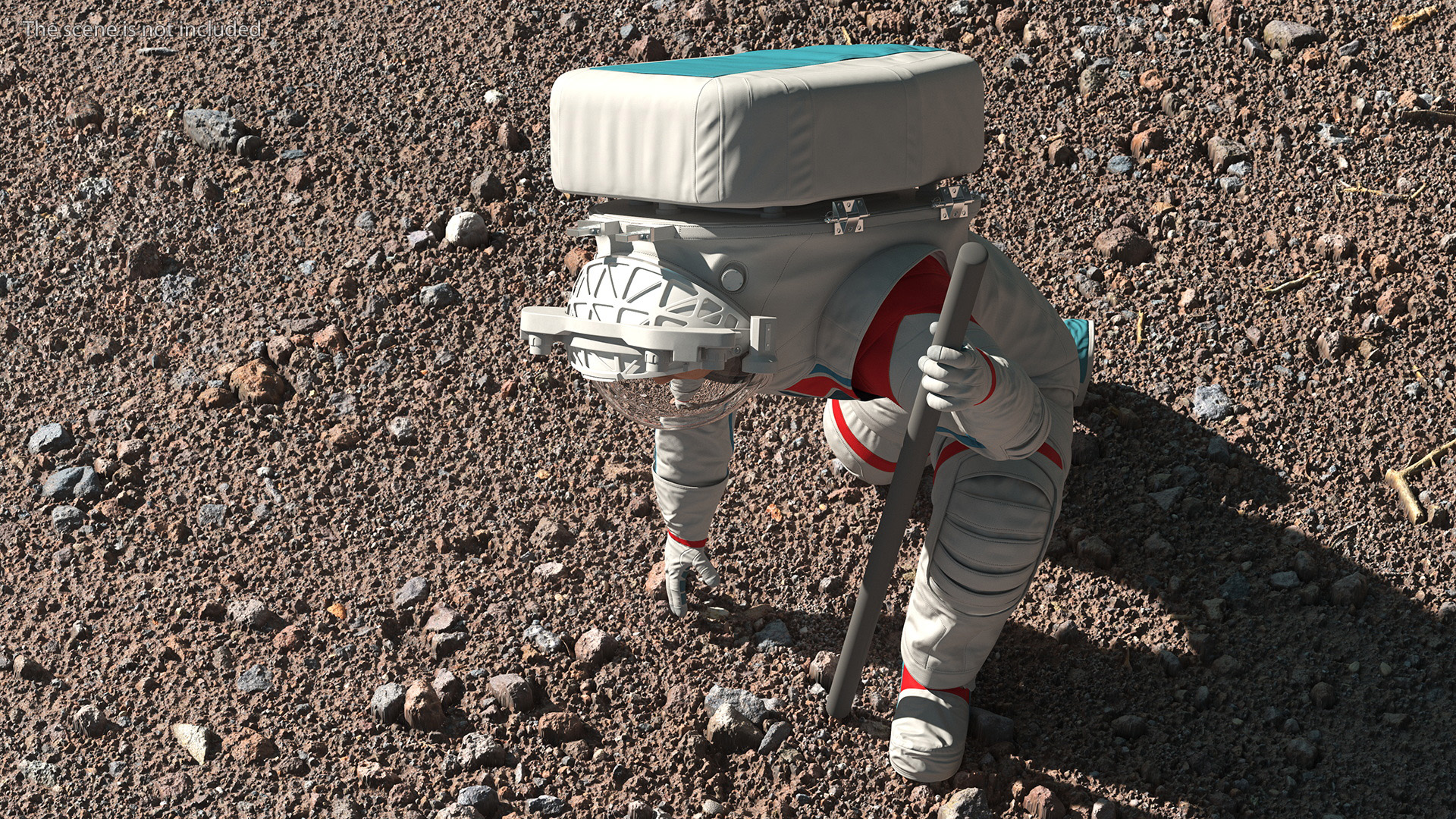 Astronaut Wearing Futuristic Spacesuit Fur Rigged 3D model