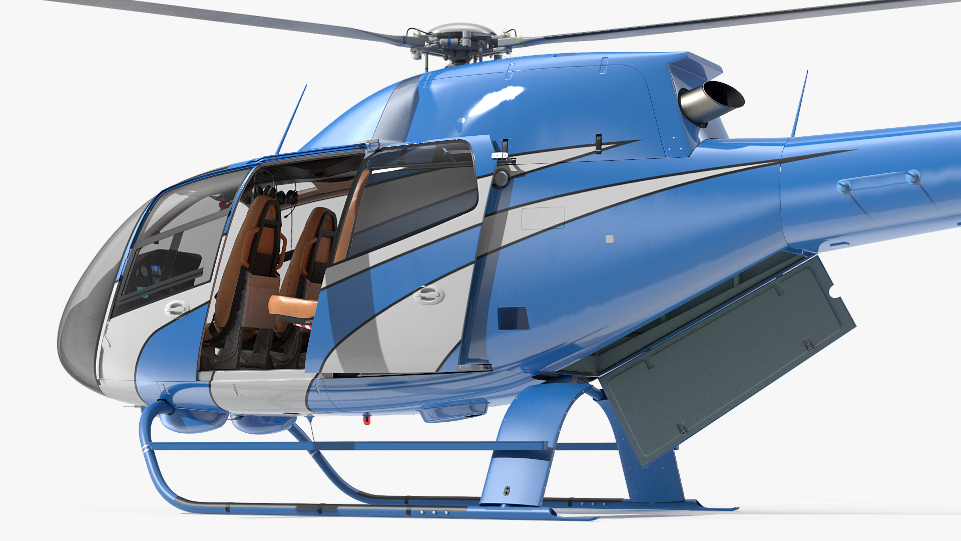 Executive Lightweight Helicopter Rigged 3D model