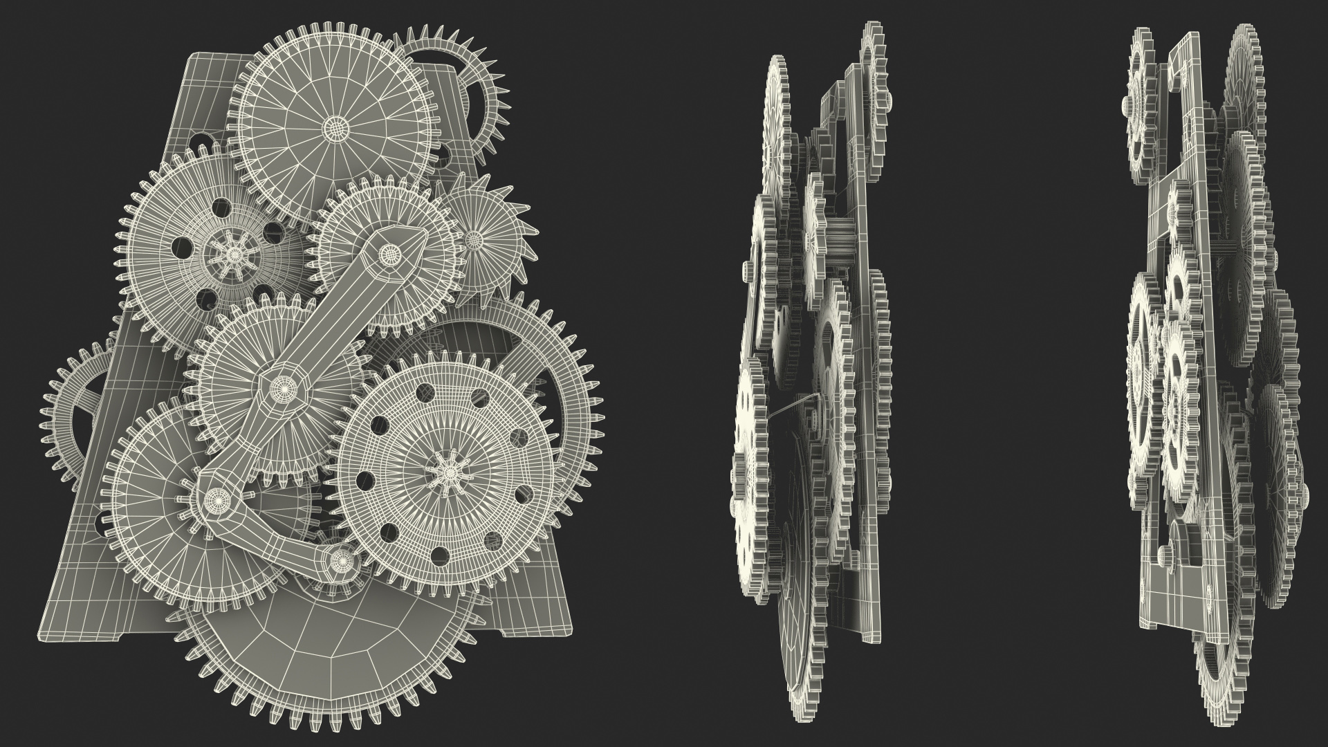 3D Clockwork Gears Brass