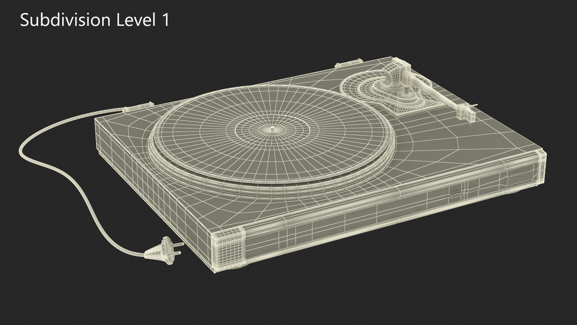 3D model Vinyl Retro Record Player