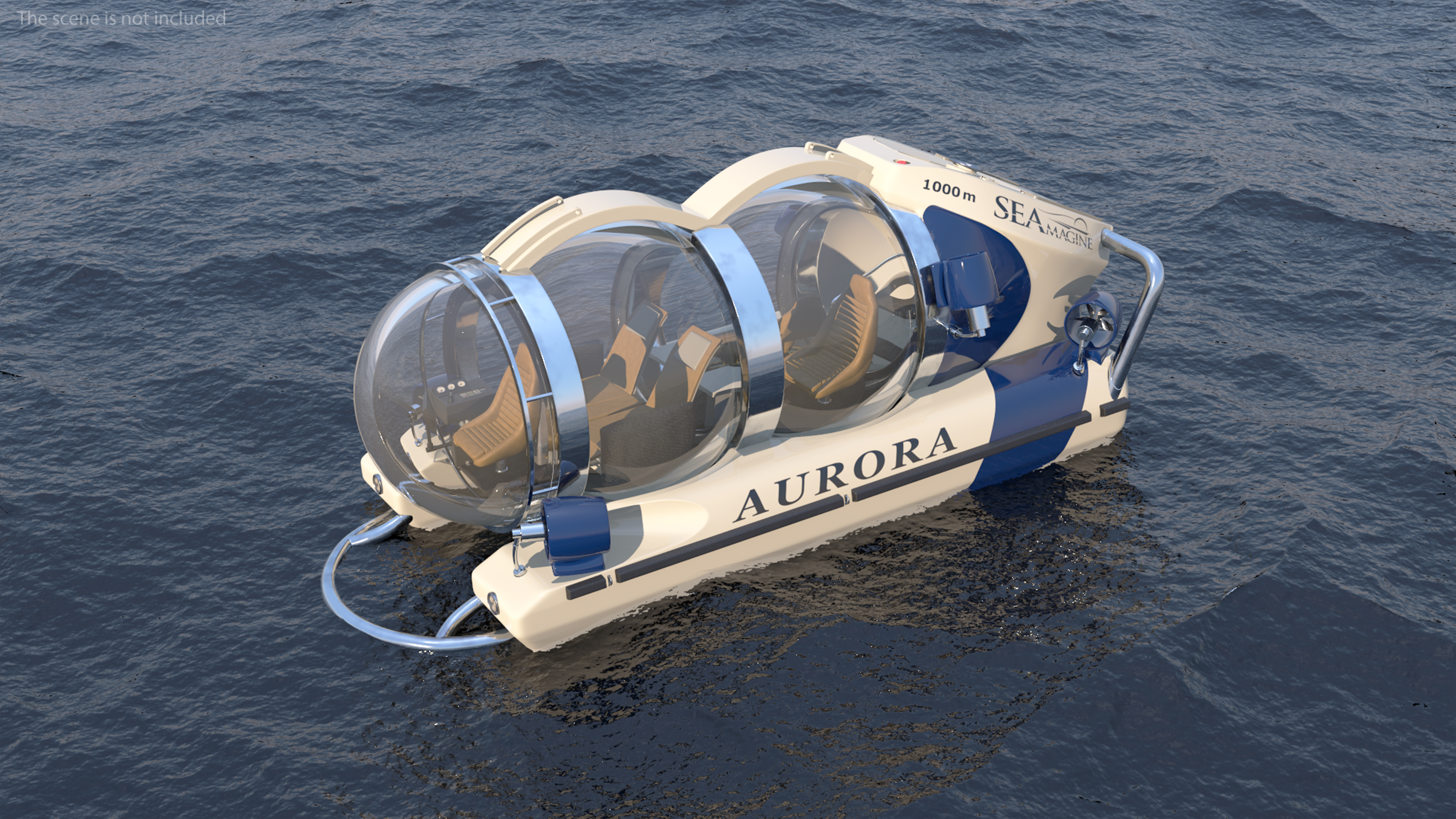 AURORA 6 Luxury Submarine Rigged 3D