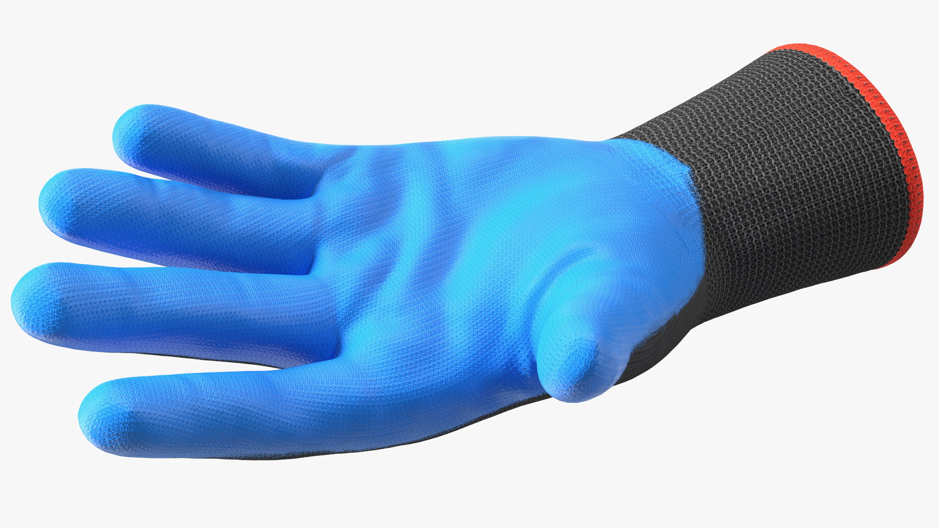 3D Safety Work Gloves Gray Blue model