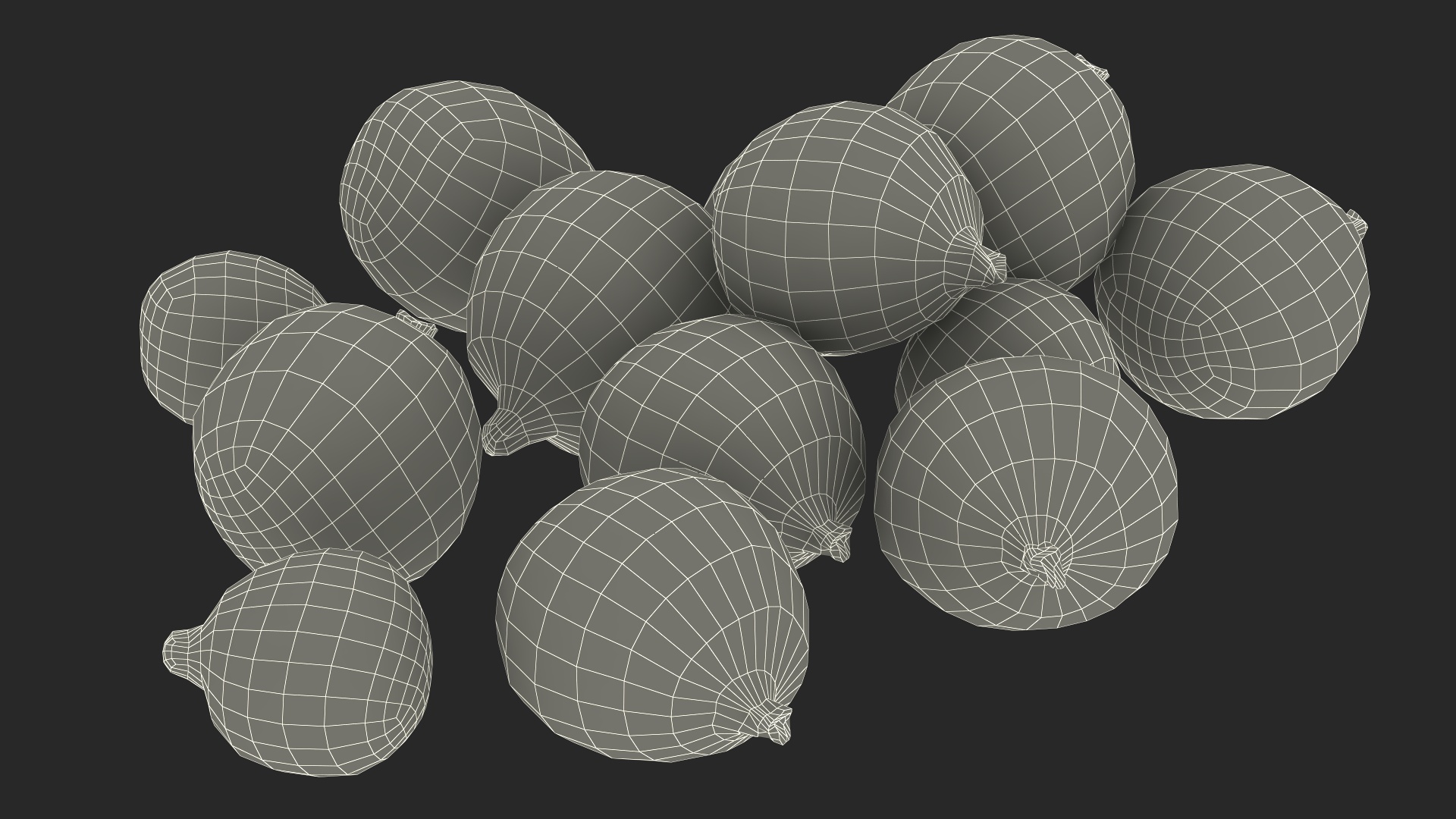 3D Bowl of Various Berries model