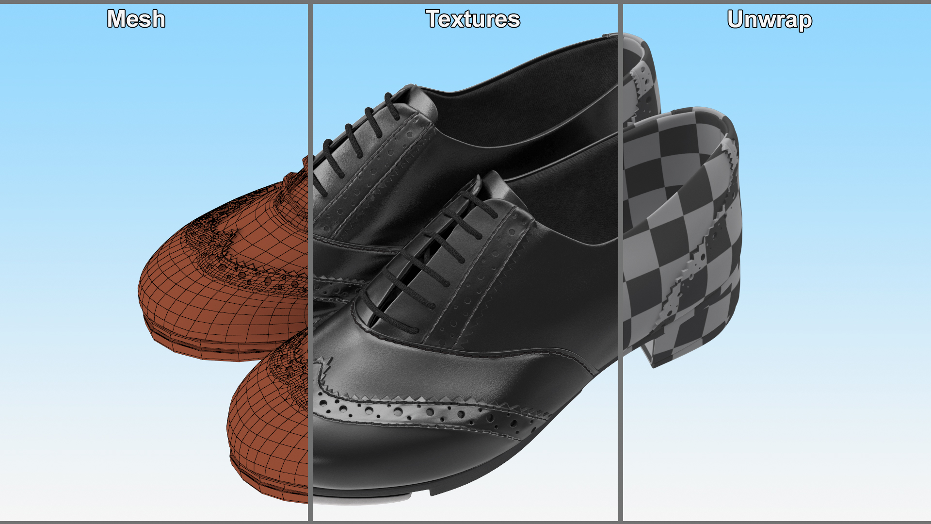 3D model Black Tap Shoes