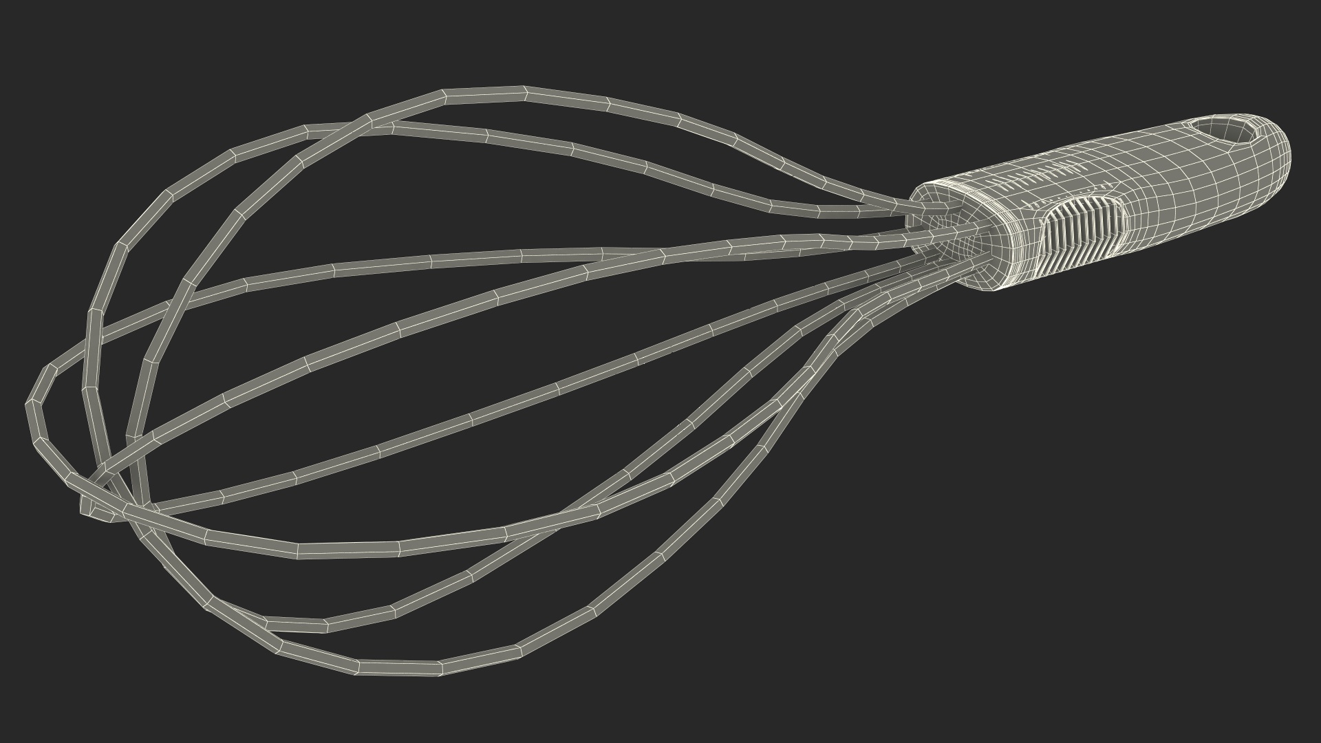 Balloon Whisk Black 3D model