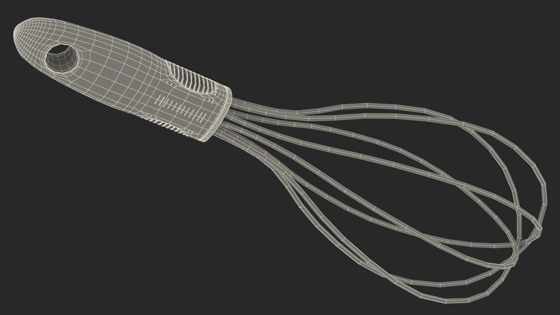 Balloon Whisk Black 3D model