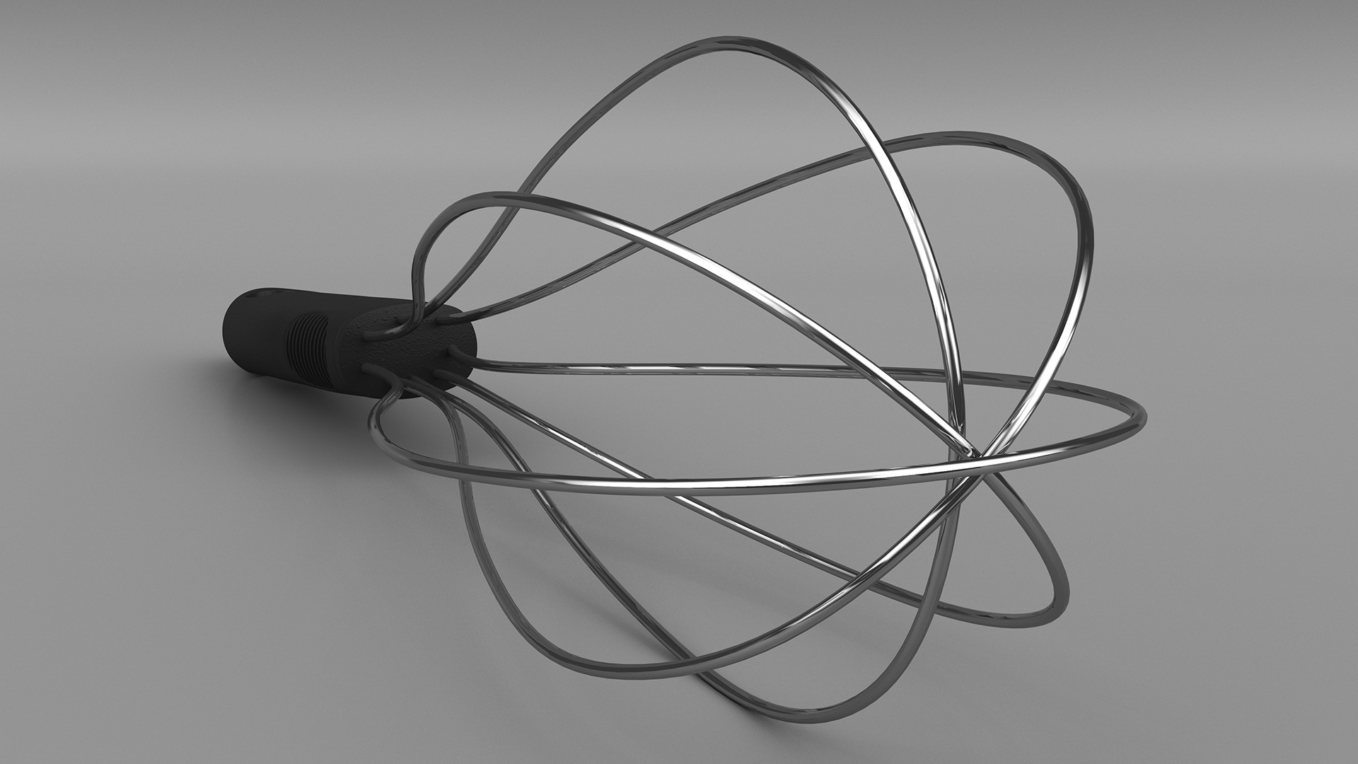 Balloon Whisk Black 3D model