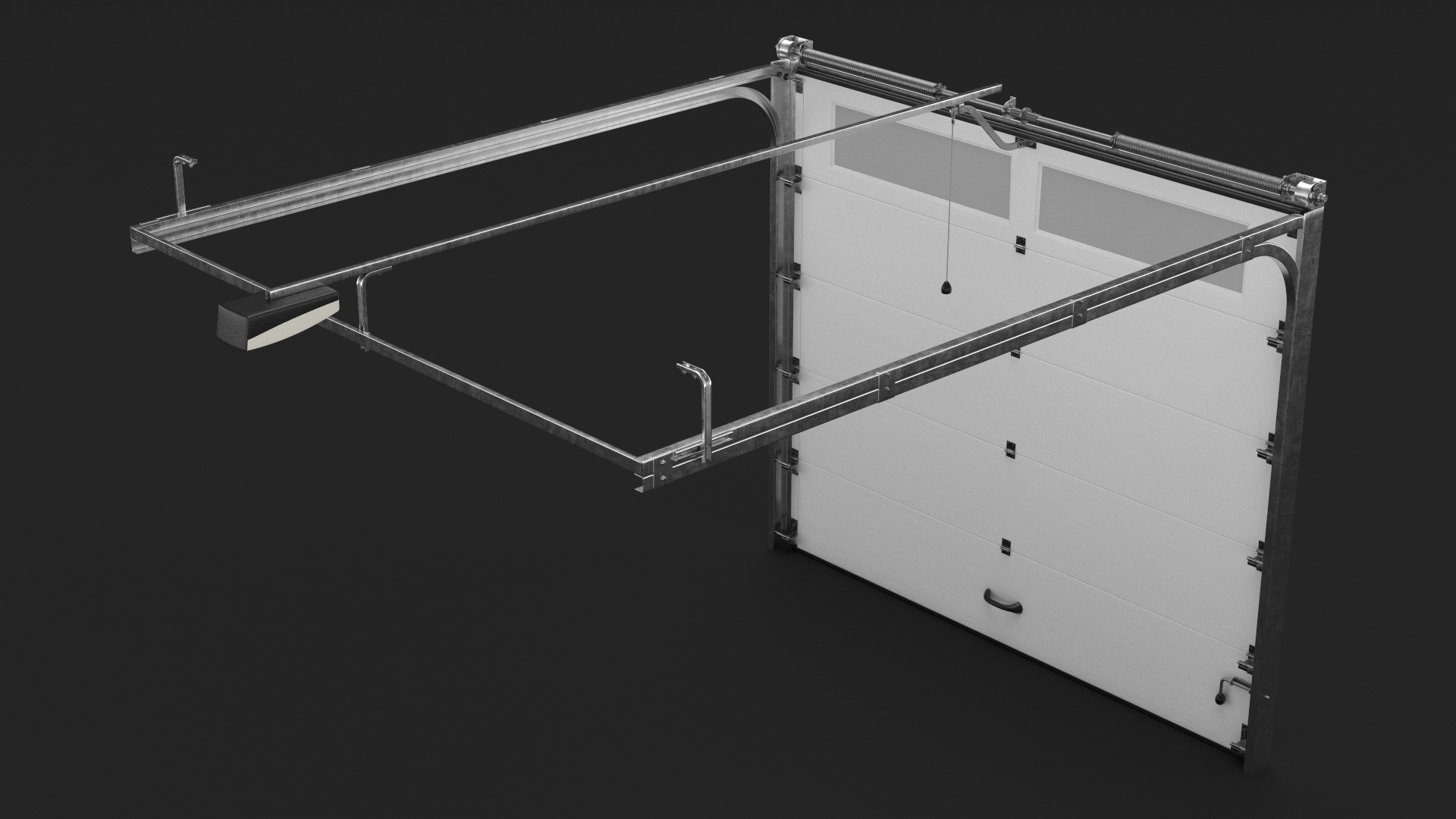 3D Sectional Garage Door with Mechanism