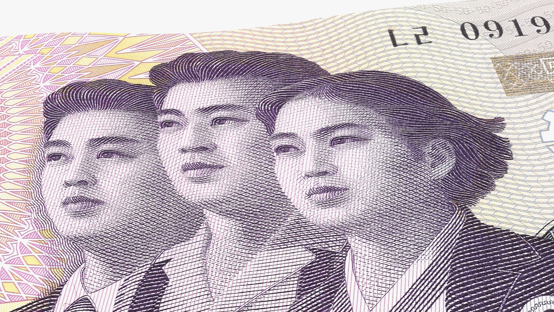 North Korea 50 Won Banknote 3D