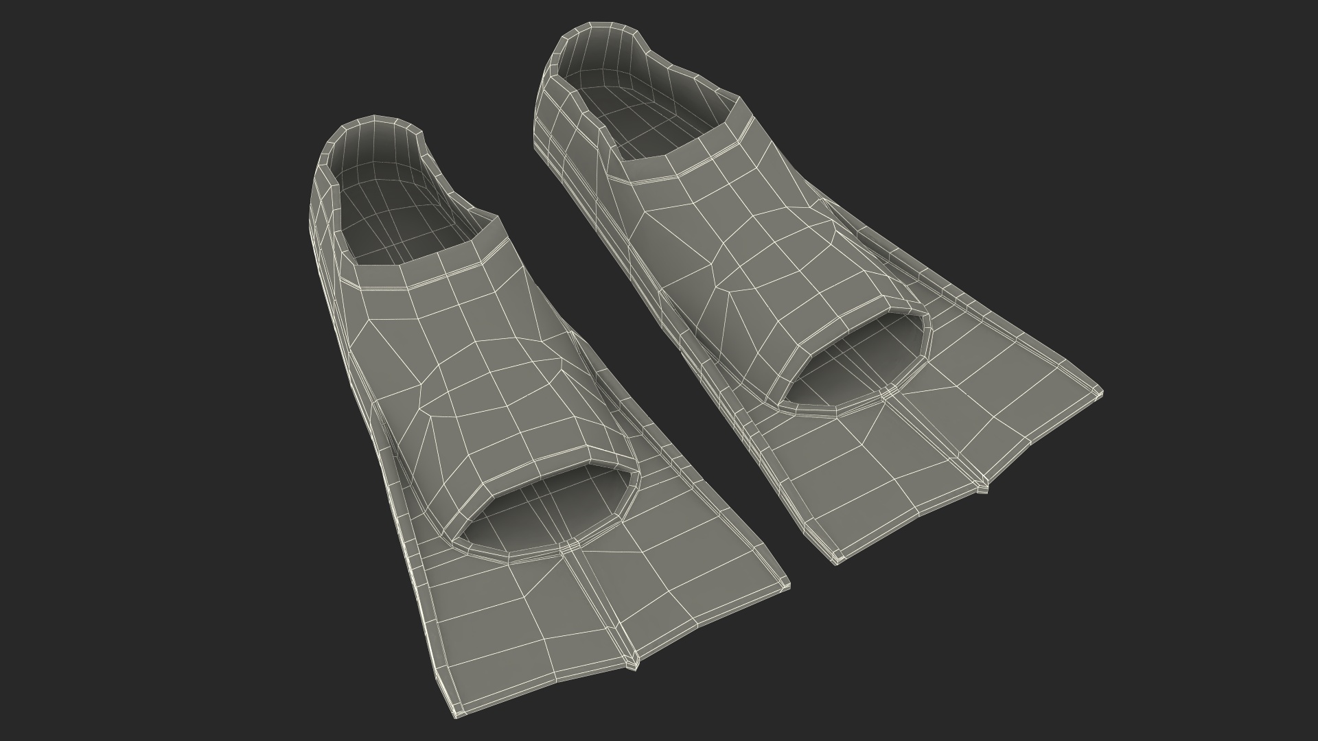 Short Blade Training Fin 3D model