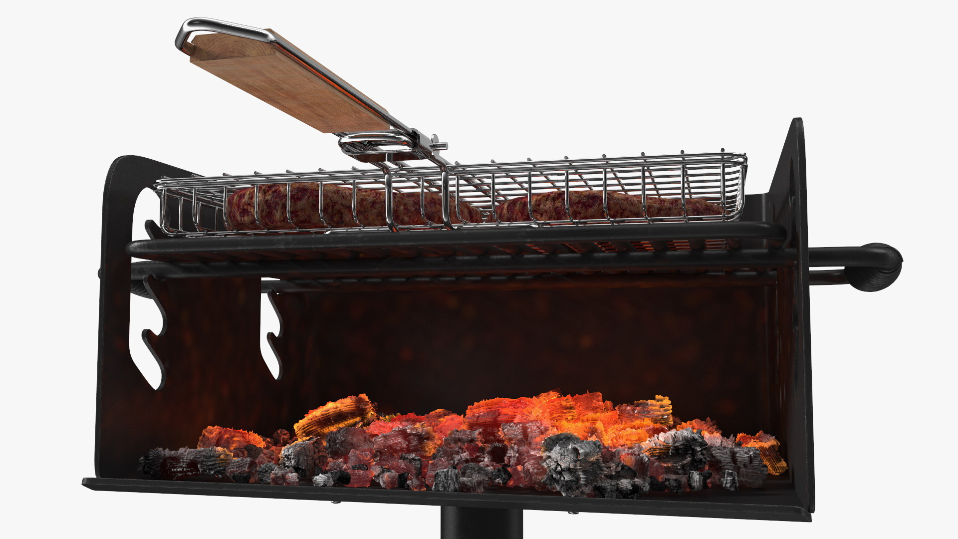 3D Charcoal Grill with Charcoal Bag Rockwood Filled model