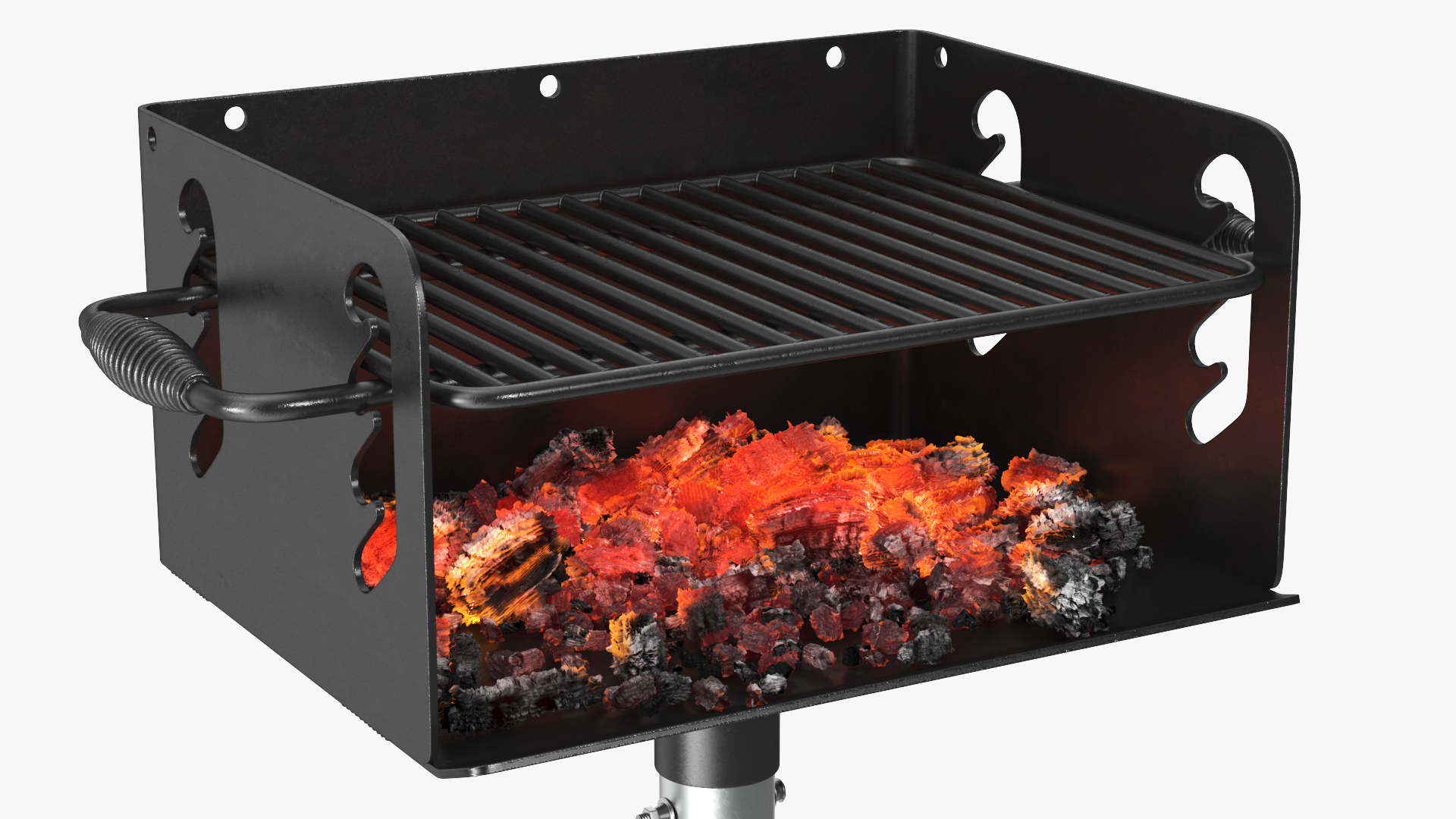 3D Charcoal Grill with Charcoal Bag Rockwood Filled model