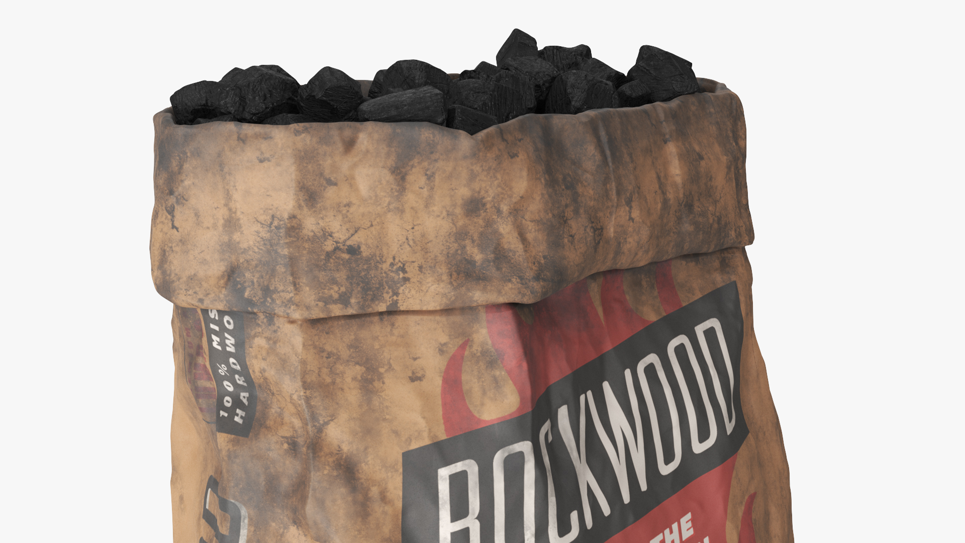 3D Charcoal Grill with Charcoal Bag Rockwood Filled model