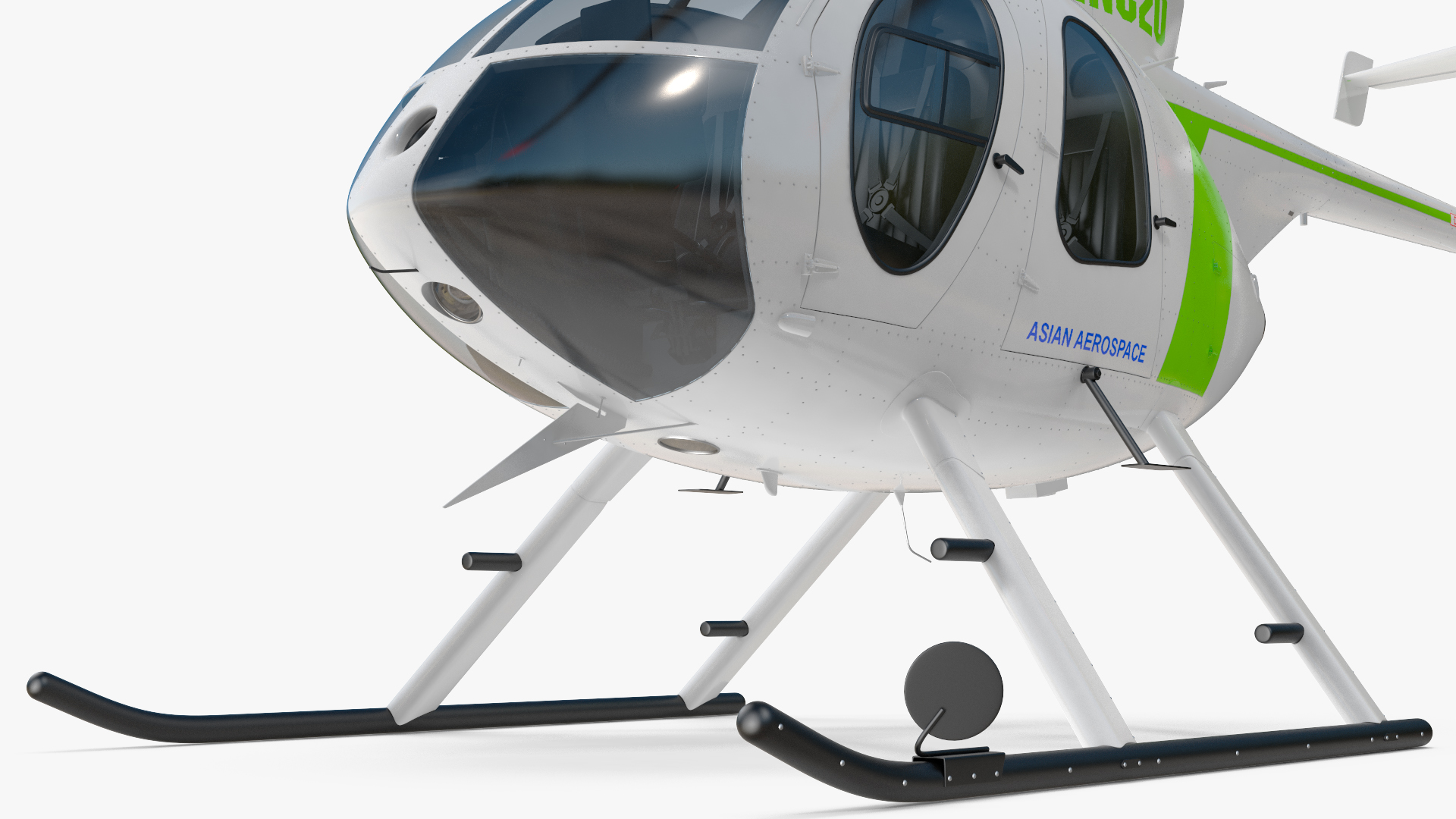 3D MD 500E Light Utility Civilian Helicopter