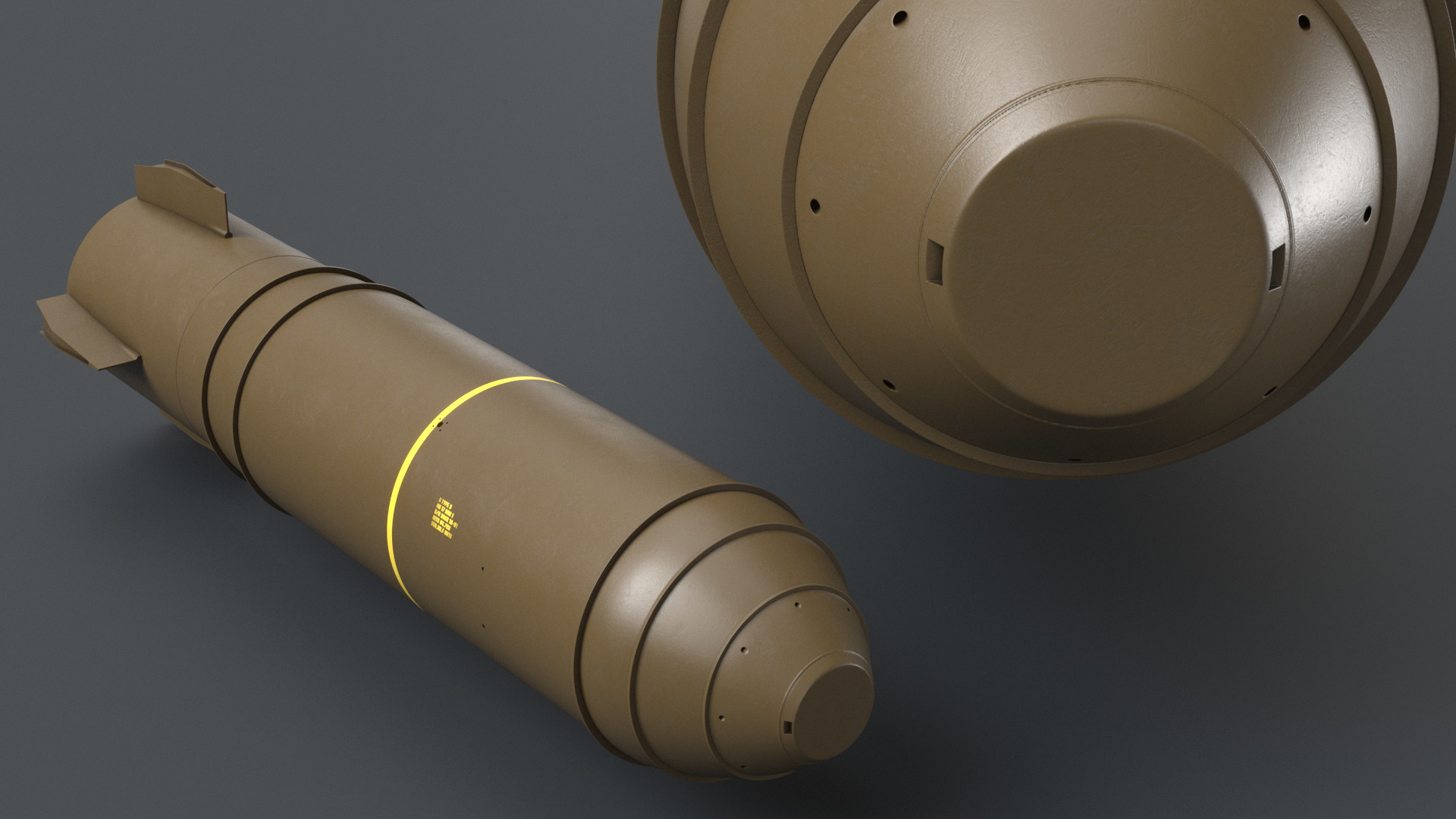 MK-17 Thermonuclear Bomb 3D model