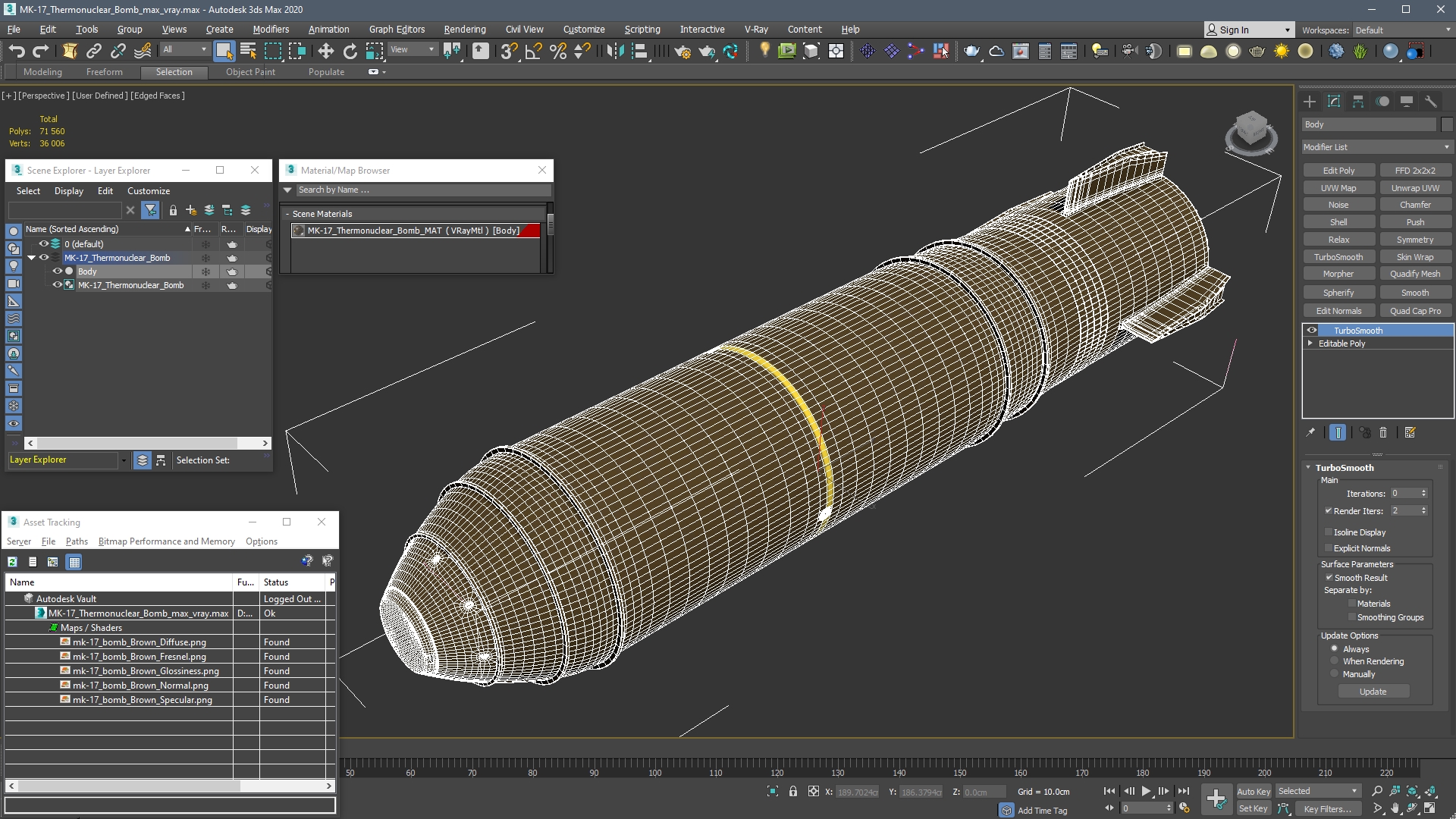 MK-17 Thermonuclear Bomb 3D model