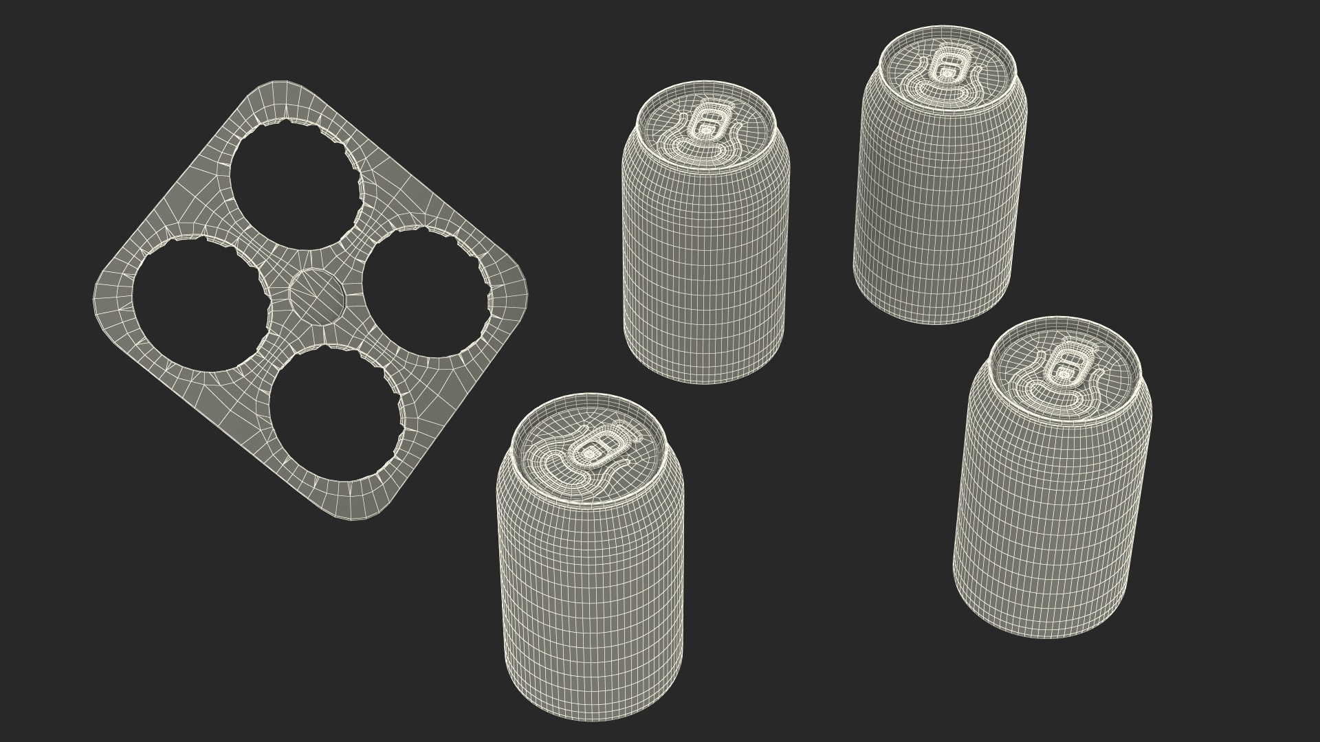 3D Paper Based Multipack 4 Soda Can Solution