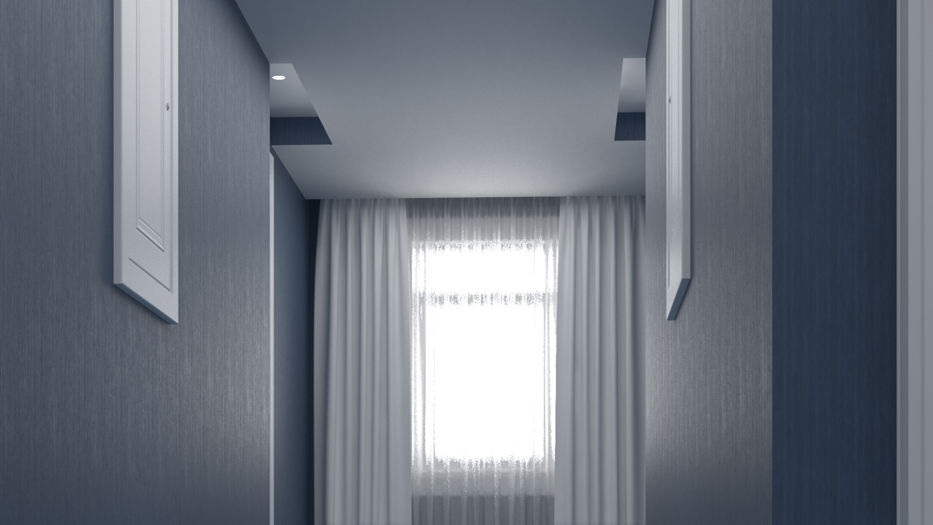 Hallway Blue 3D