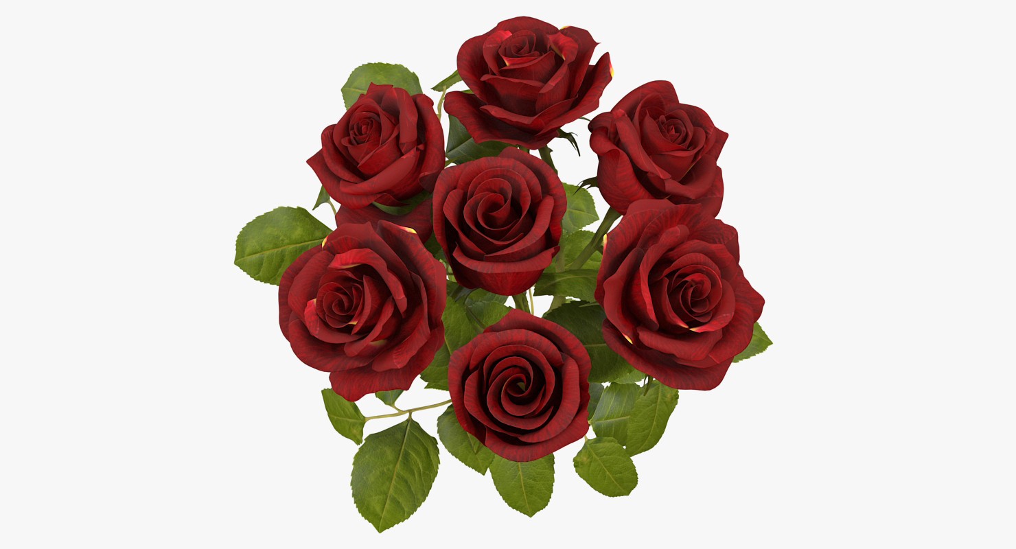 3D Bouquet of Roses