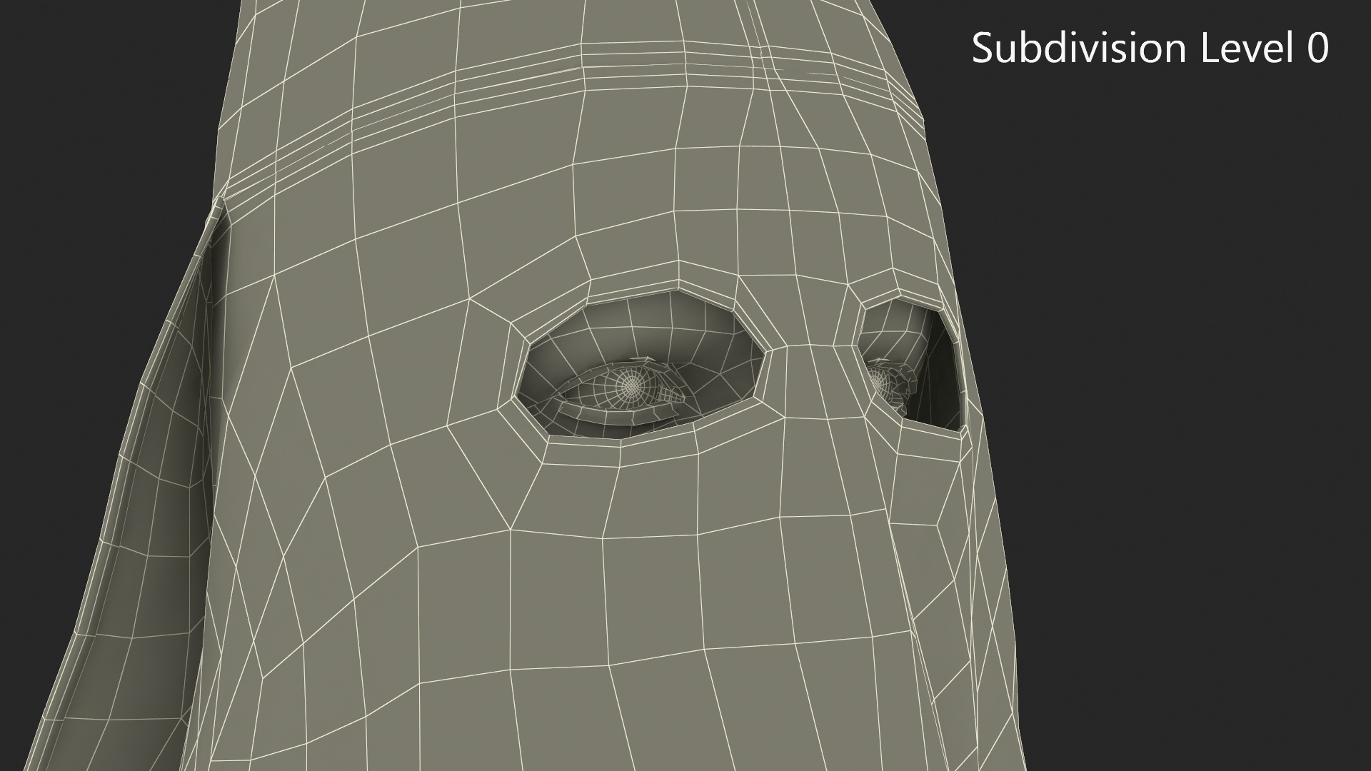 Old Ku Klux Klan Mask on Male Head 3D model