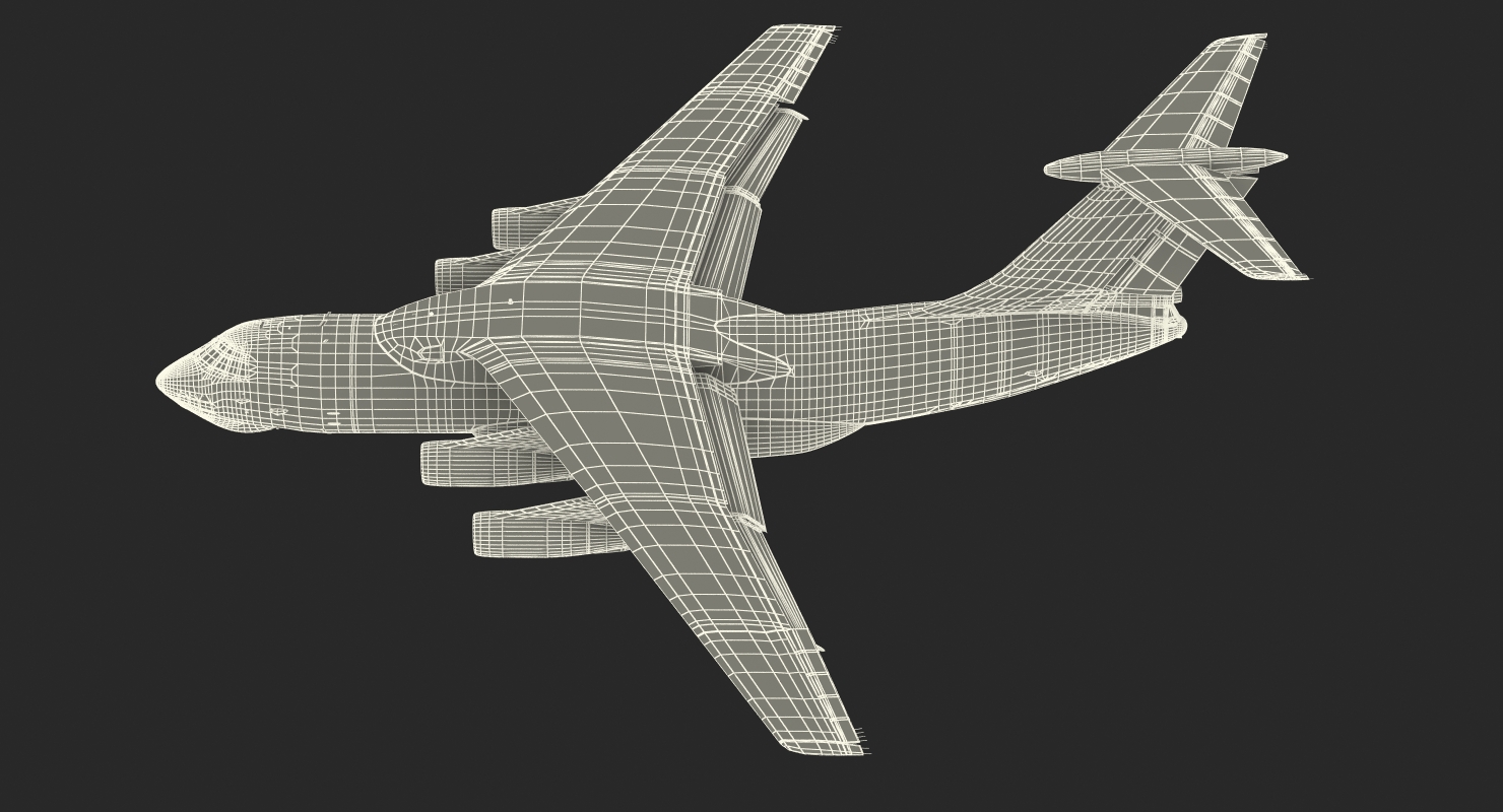 Ilyushin Il 76 Civil Transport Rigged 3D