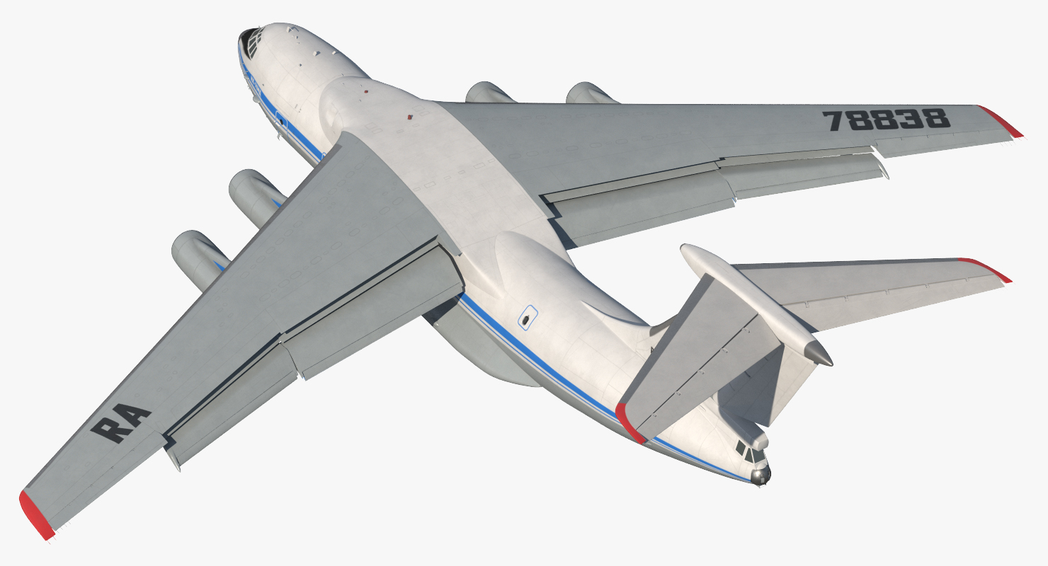 Ilyushin Il 76 Civil Transport Rigged 3D