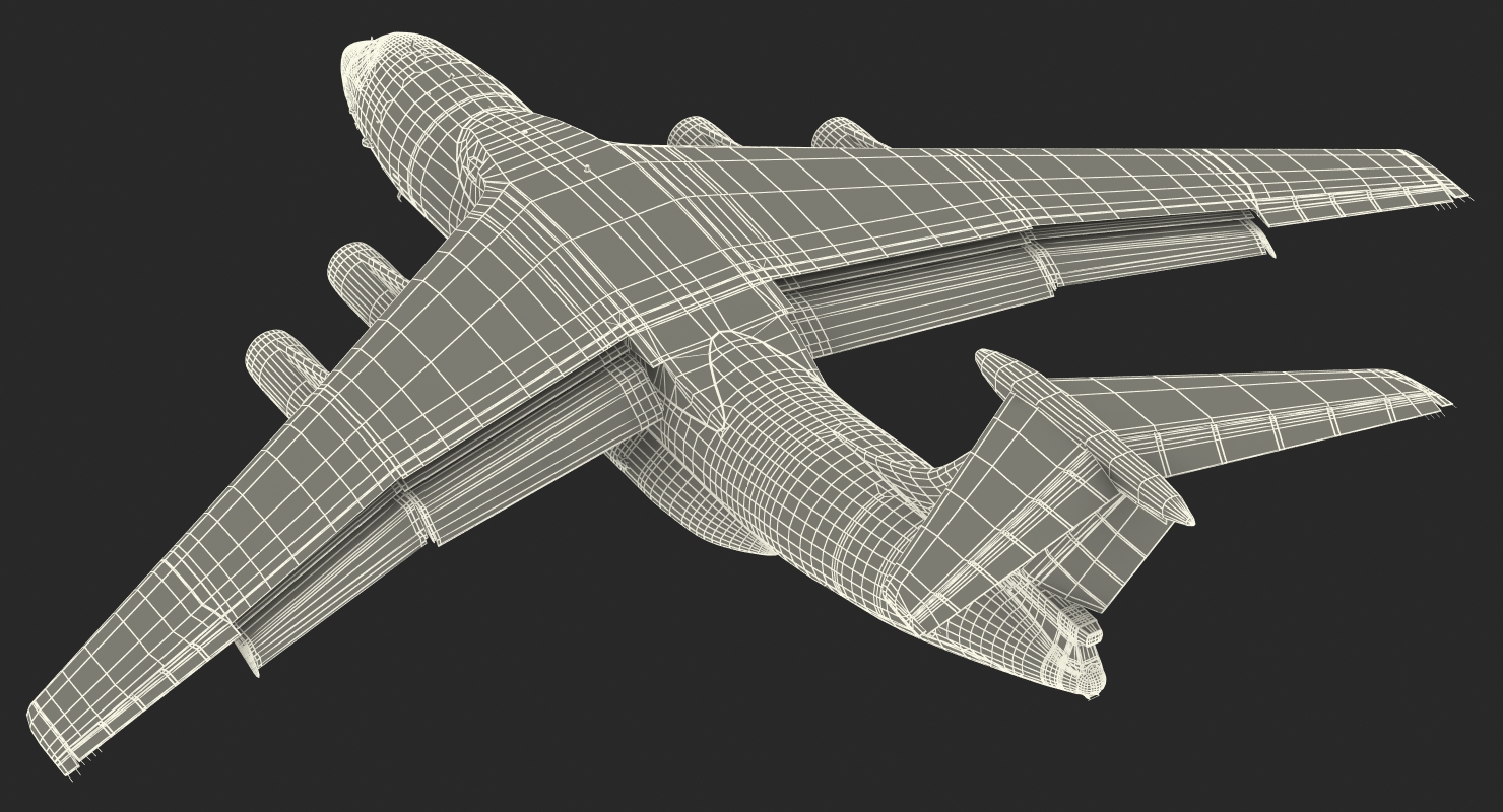 Ilyushin Il 76 Civil Transport Rigged 3D