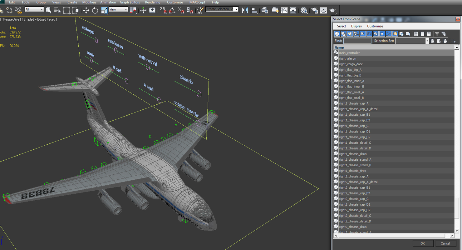 Ilyushin Il 76 Civil Transport Rigged 3D