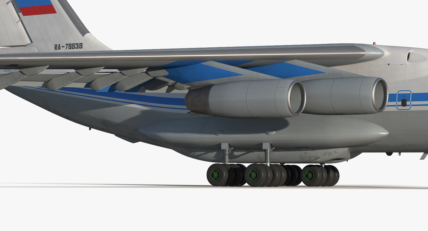 Ilyushin Il 76 Civil Transport Rigged 3D