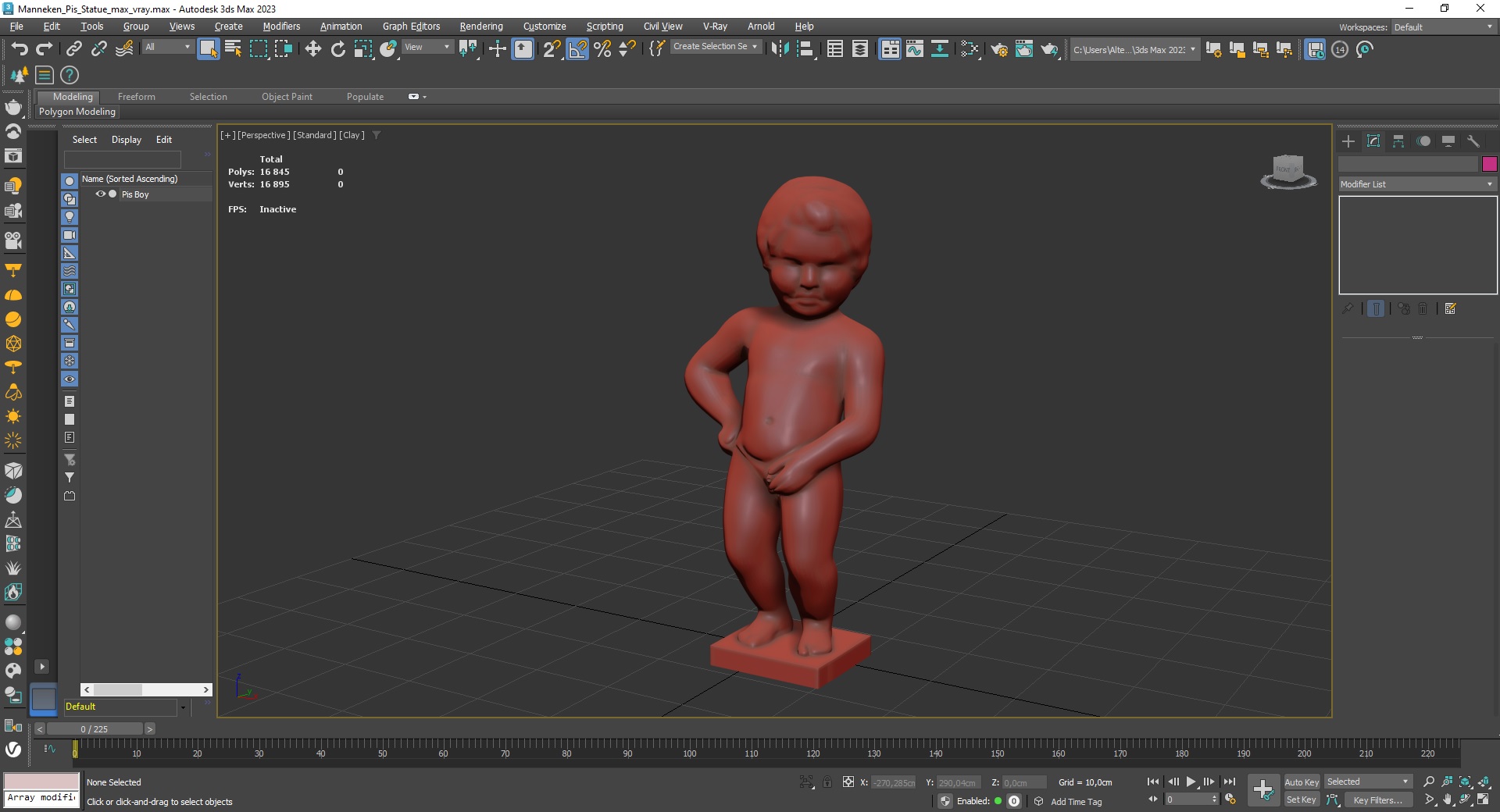 Manneken Pis Statue for 3D Print 3D