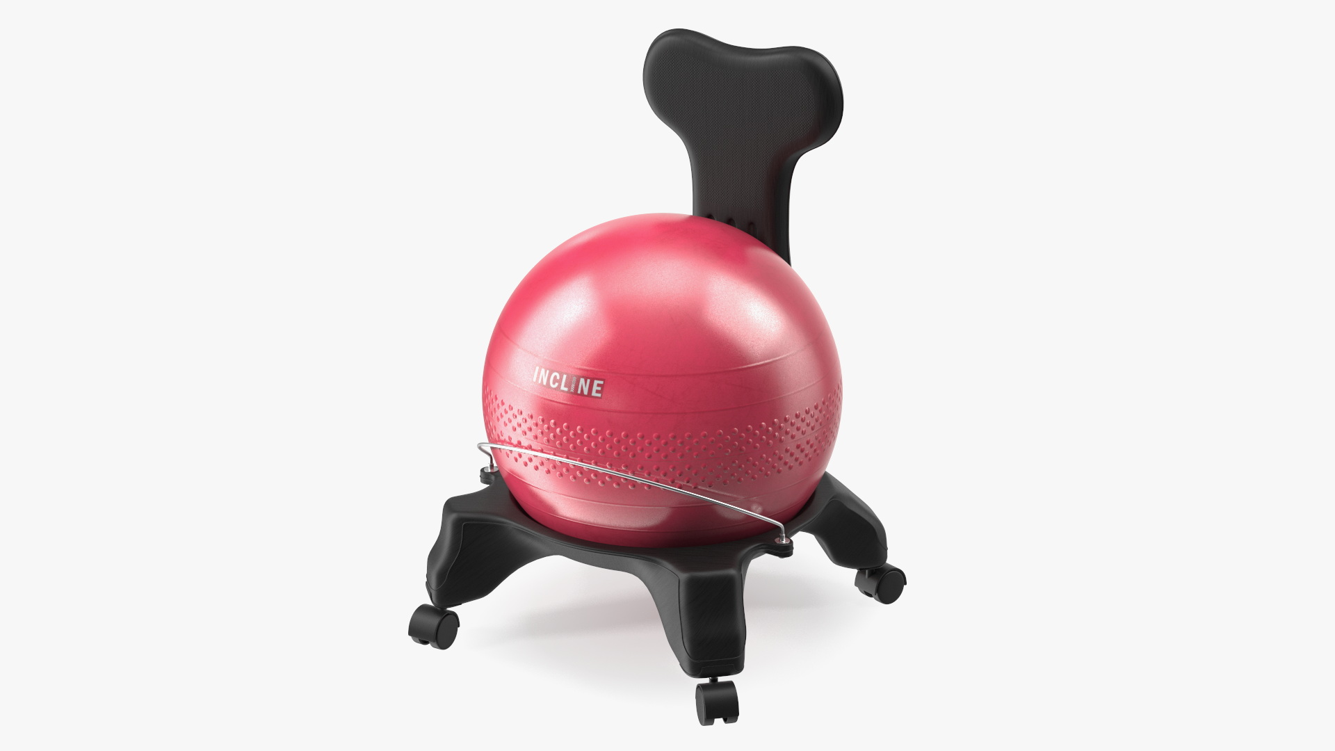 Gaiam Chair Black with Pink Ball 3D