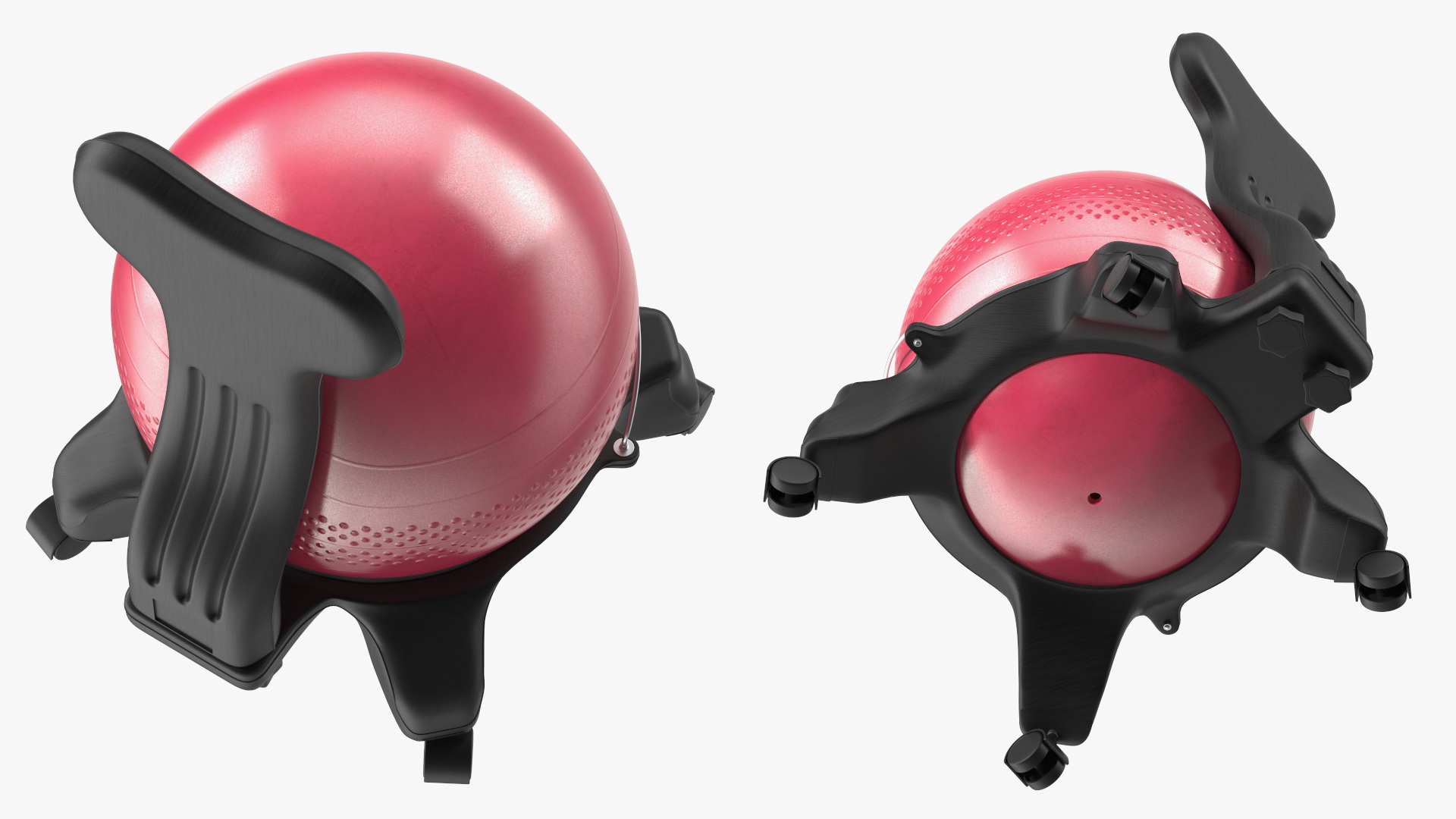 Gaiam Chair Black with Pink Ball 3D