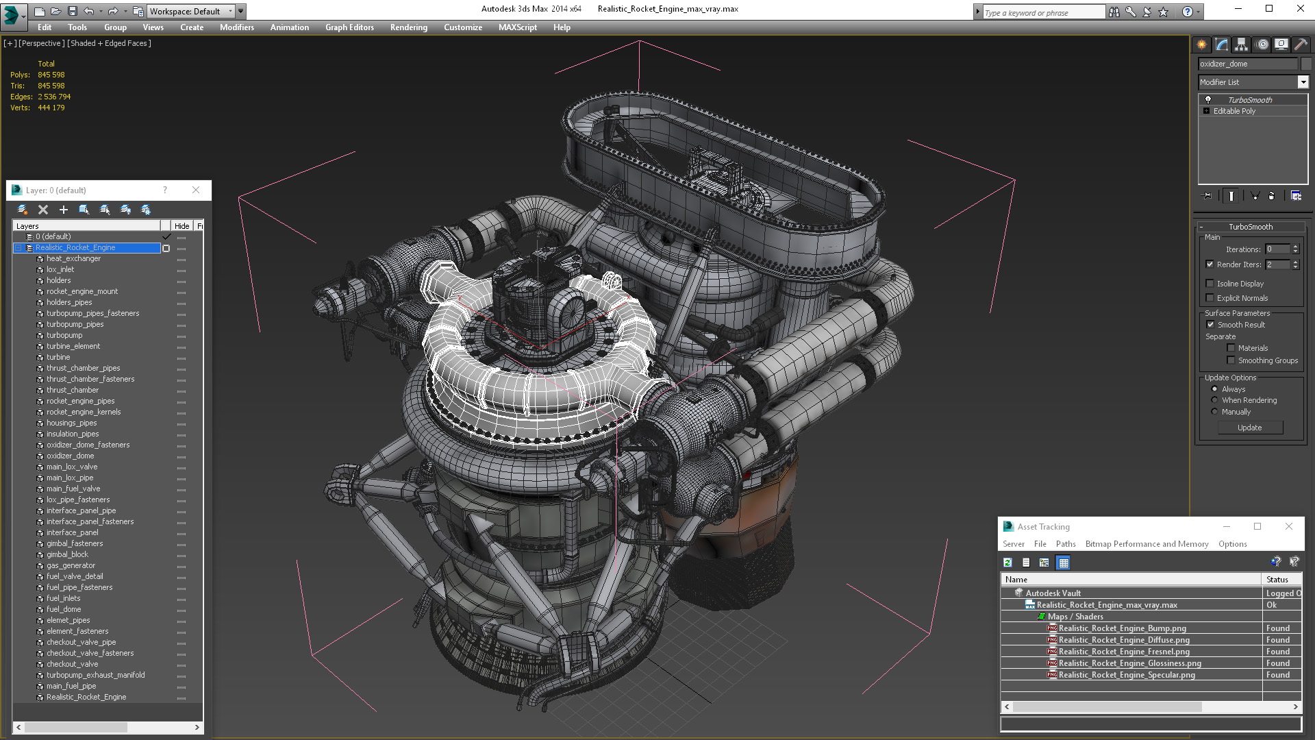 3D Realistic Rocket Engine model