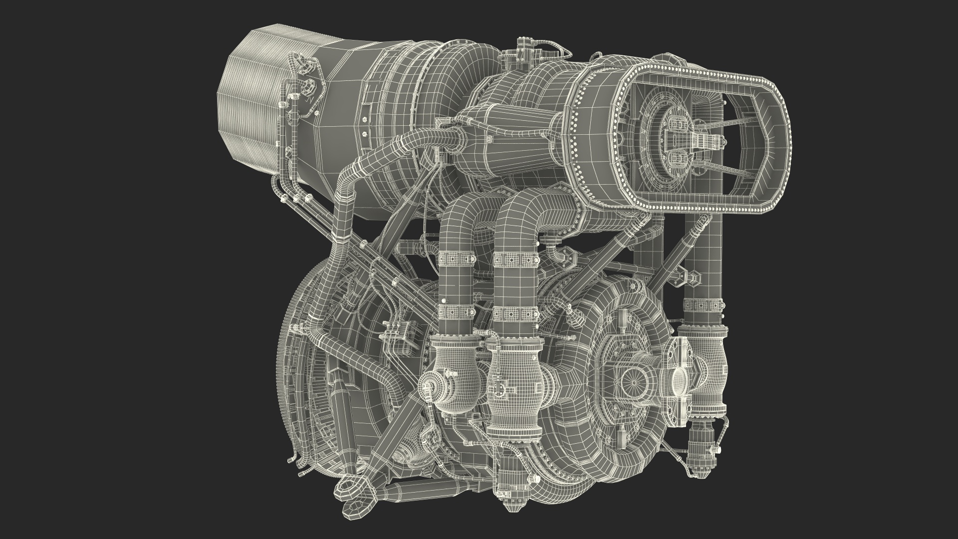 3D Realistic Rocket Engine model