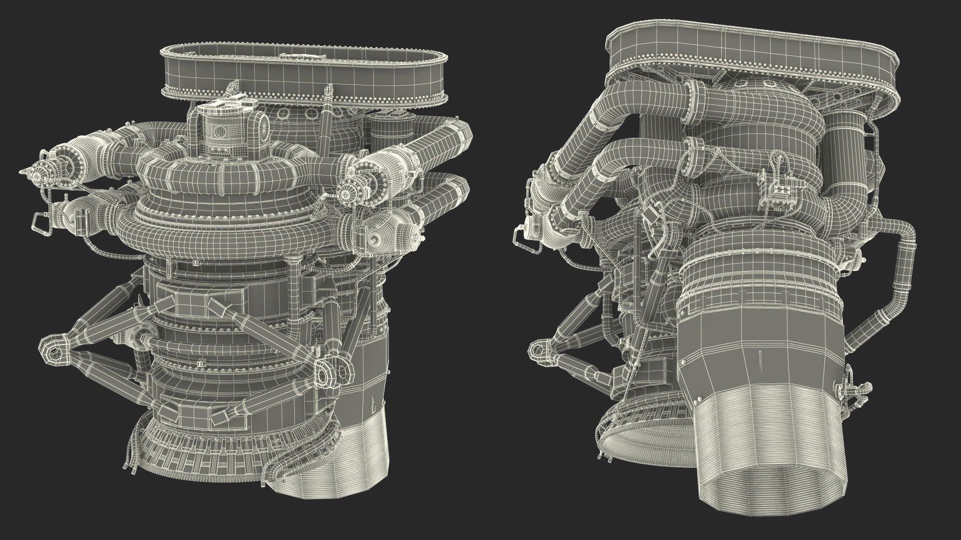 3D Realistic Rocket Engine model