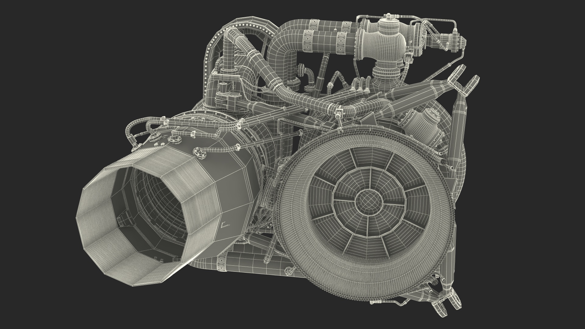 3D Realistic Rocket Engine model