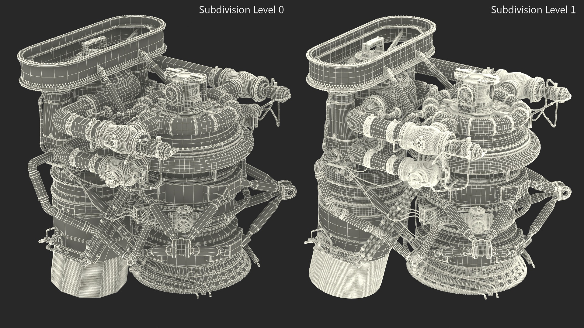 3D Realistic Rocket Engine model