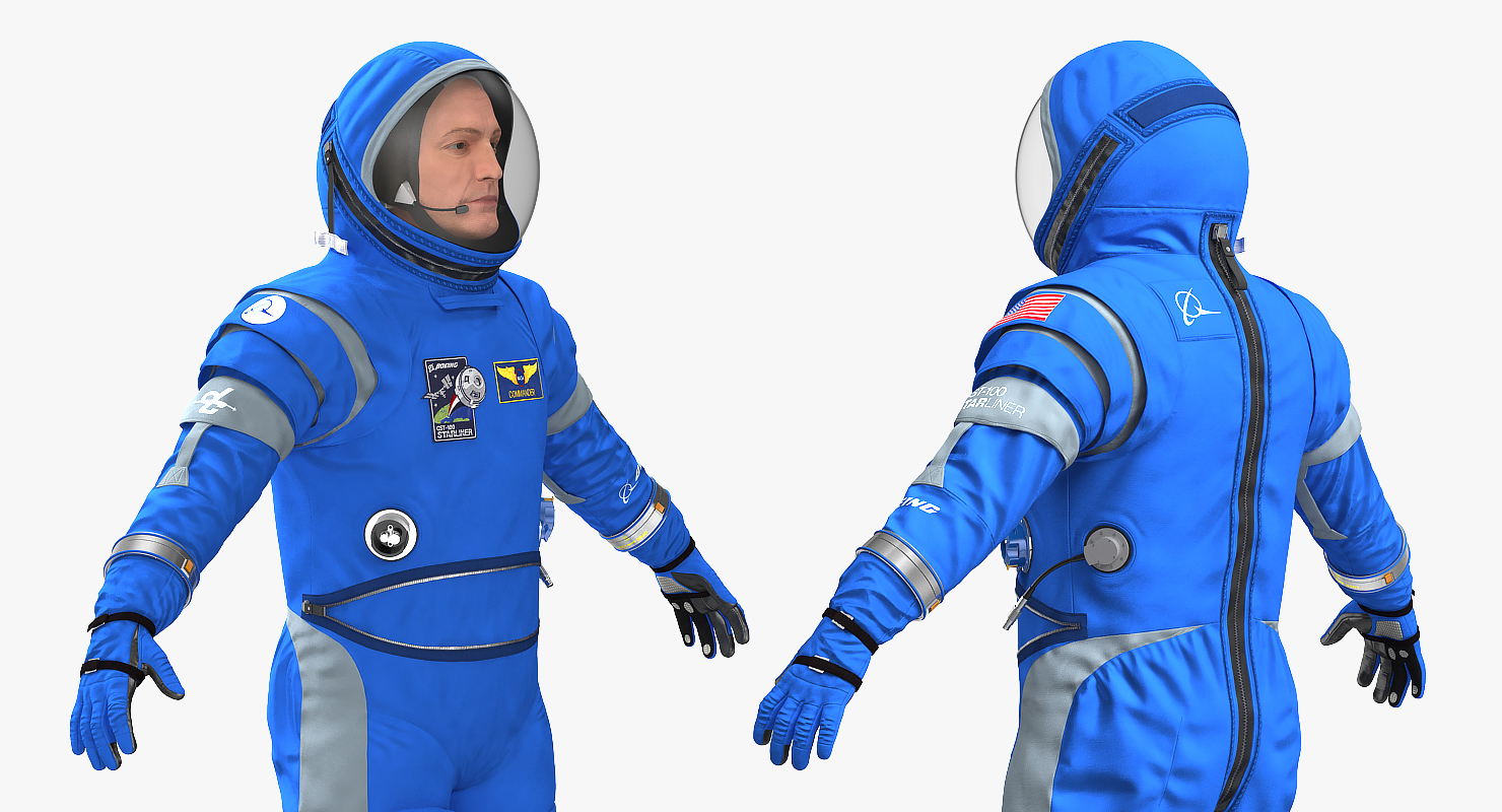 Astronaut in Boeing Spacesuit 3D model