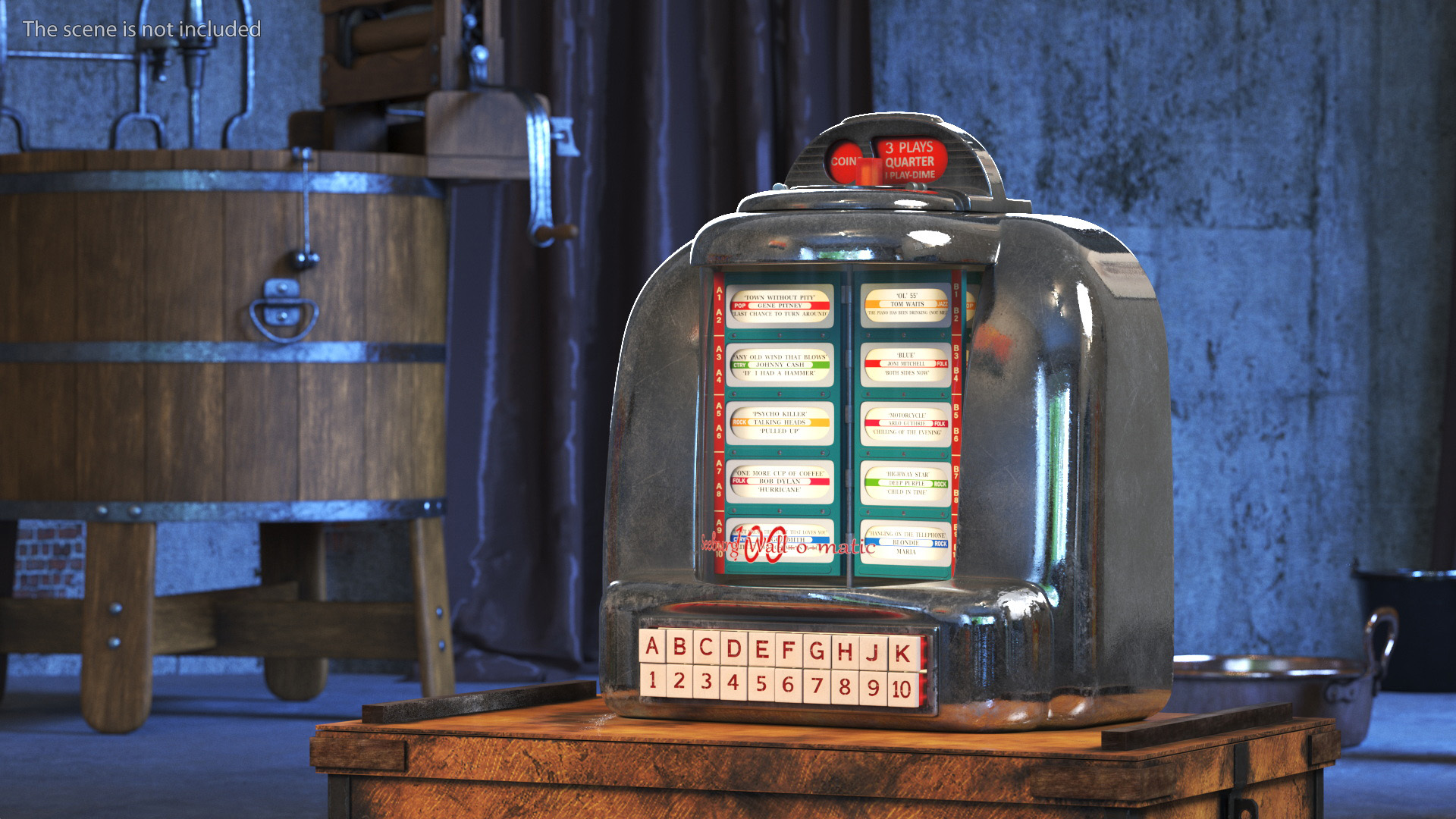 3D model Diner Retro Tabletop Jukebox Seeburg On State