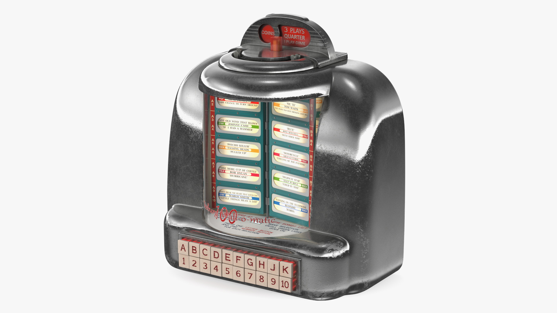 3D model Diner Retro Tabletop Jukebox Seeburg On State