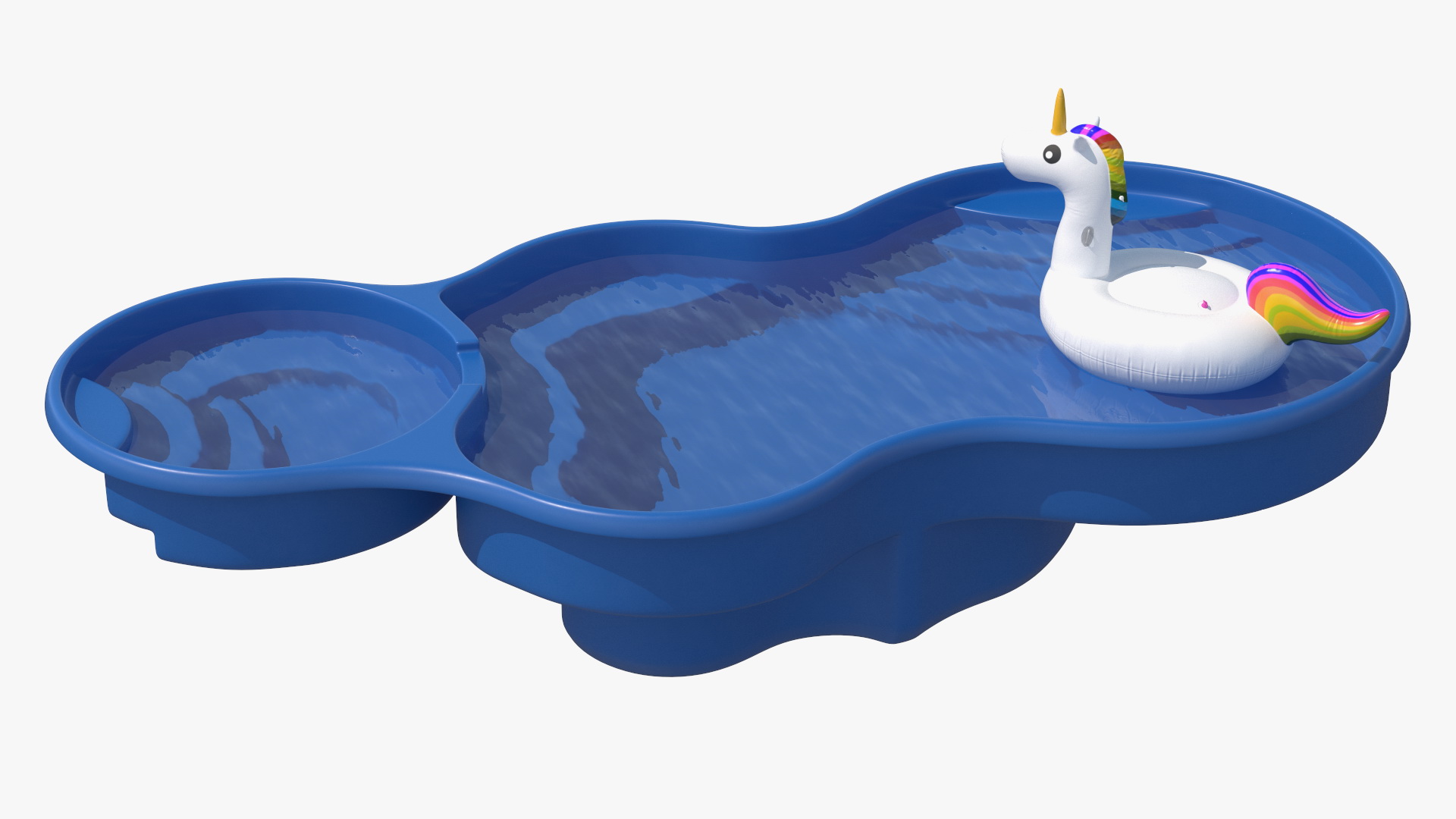 3D model Laguna Pool and Inflatable Unicorn Pool Float