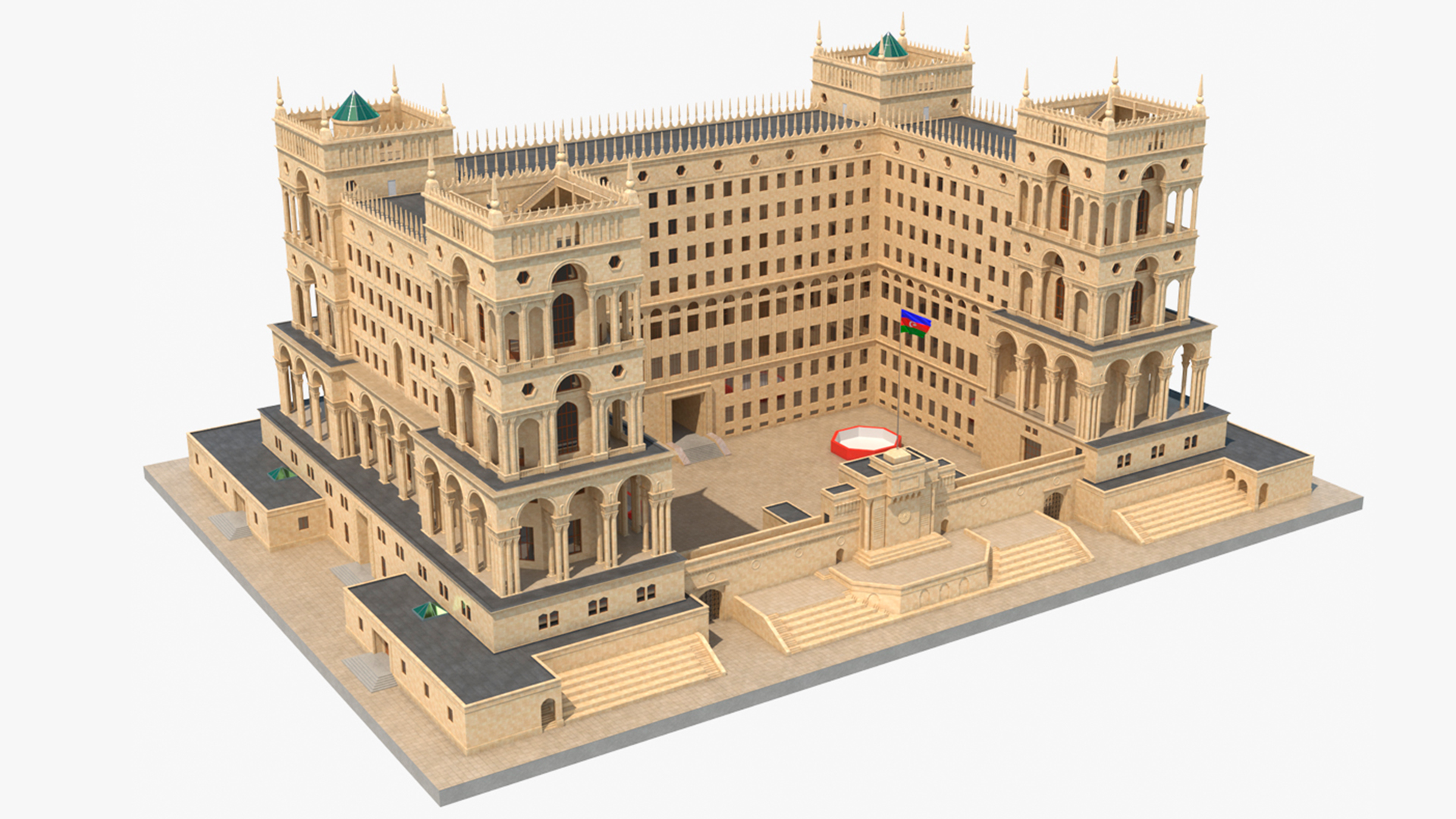 Government House of Baku 3D model