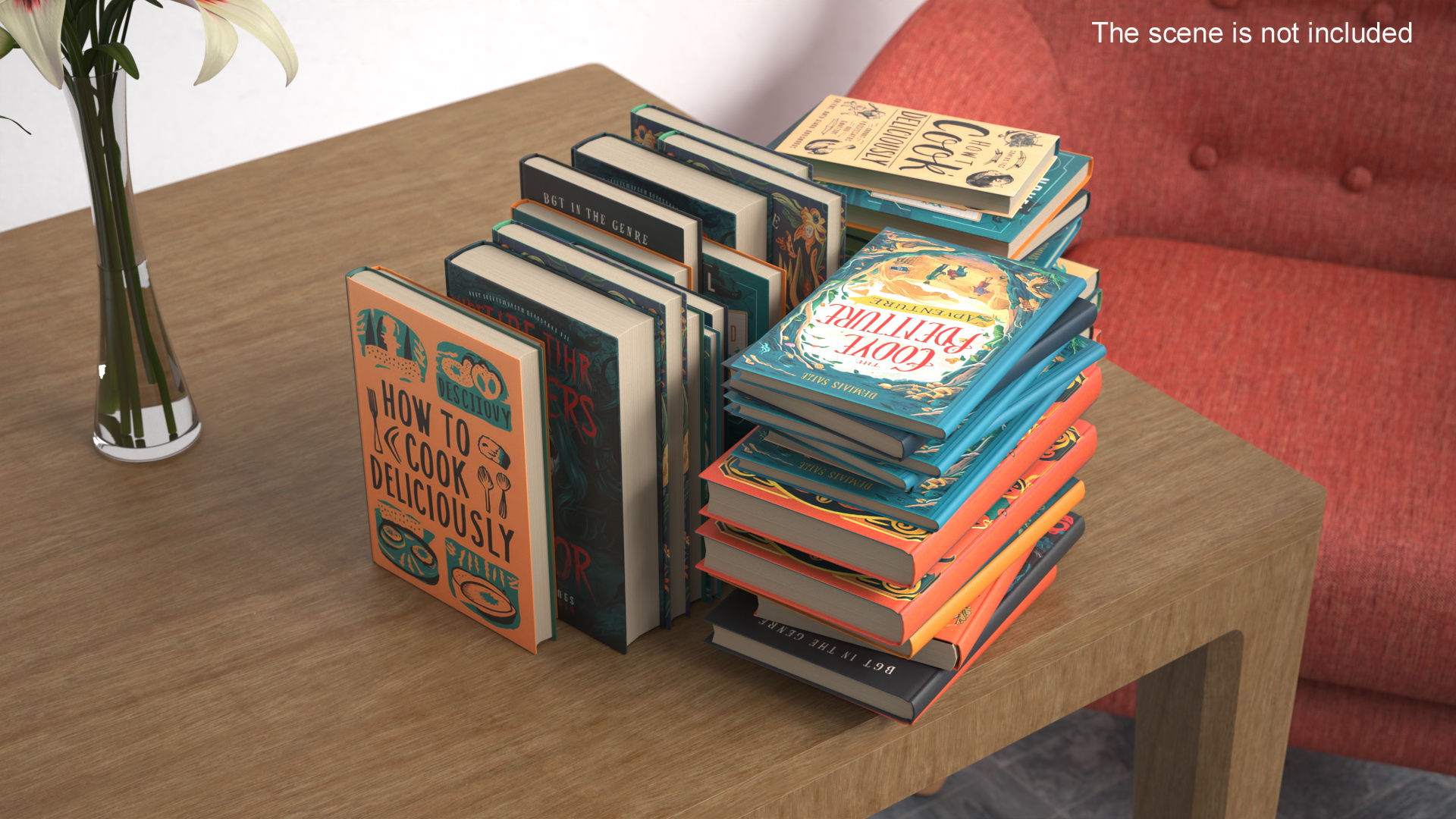 3D Books Stack