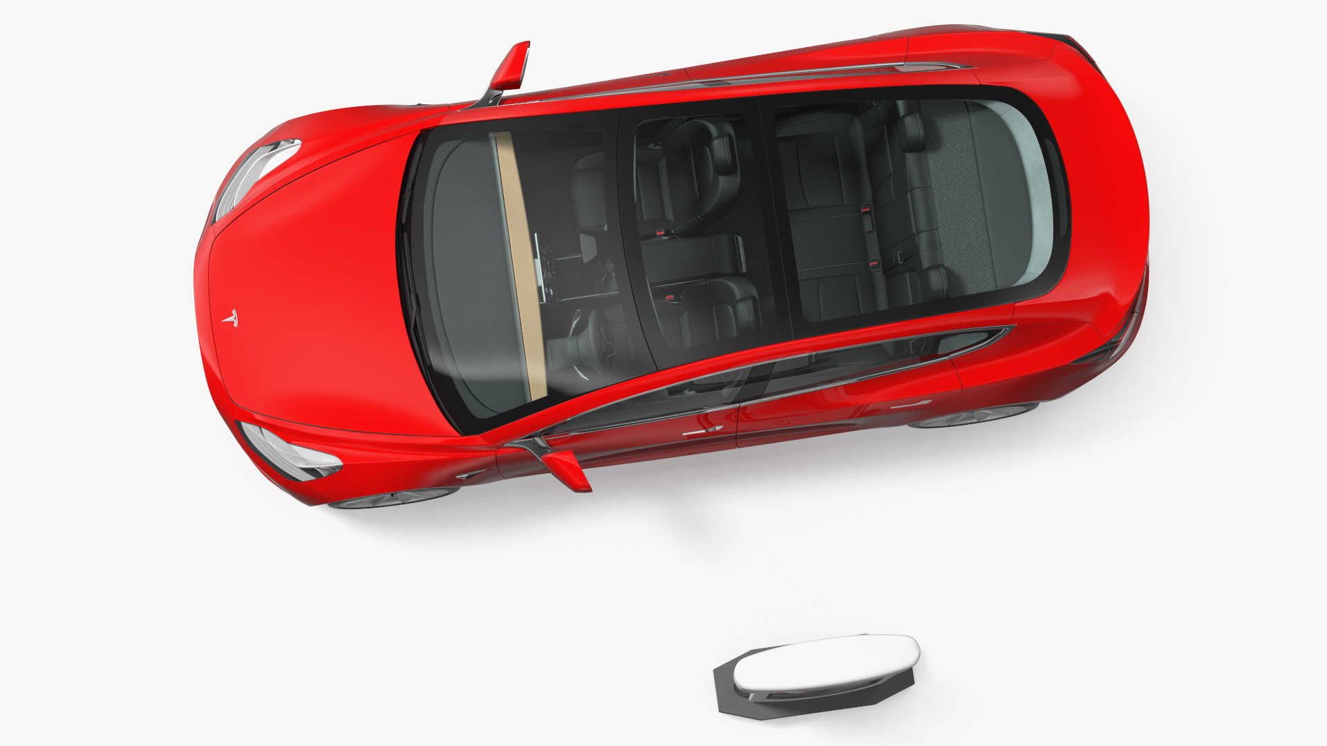 3D model Electric Charging Station and Tesla Model 3 Rigged